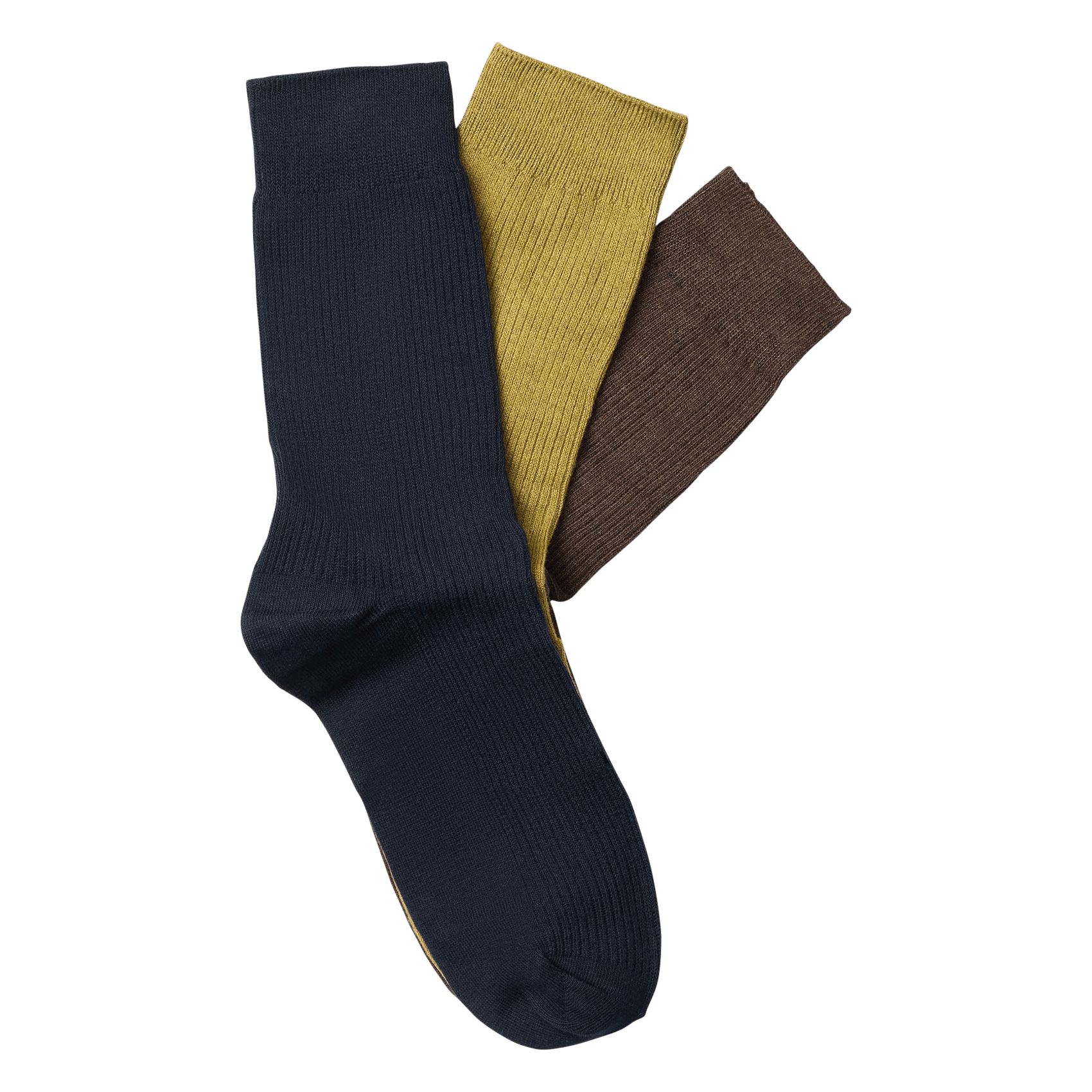 Set aus 3 einfarbigen Socken SELECTED Grun