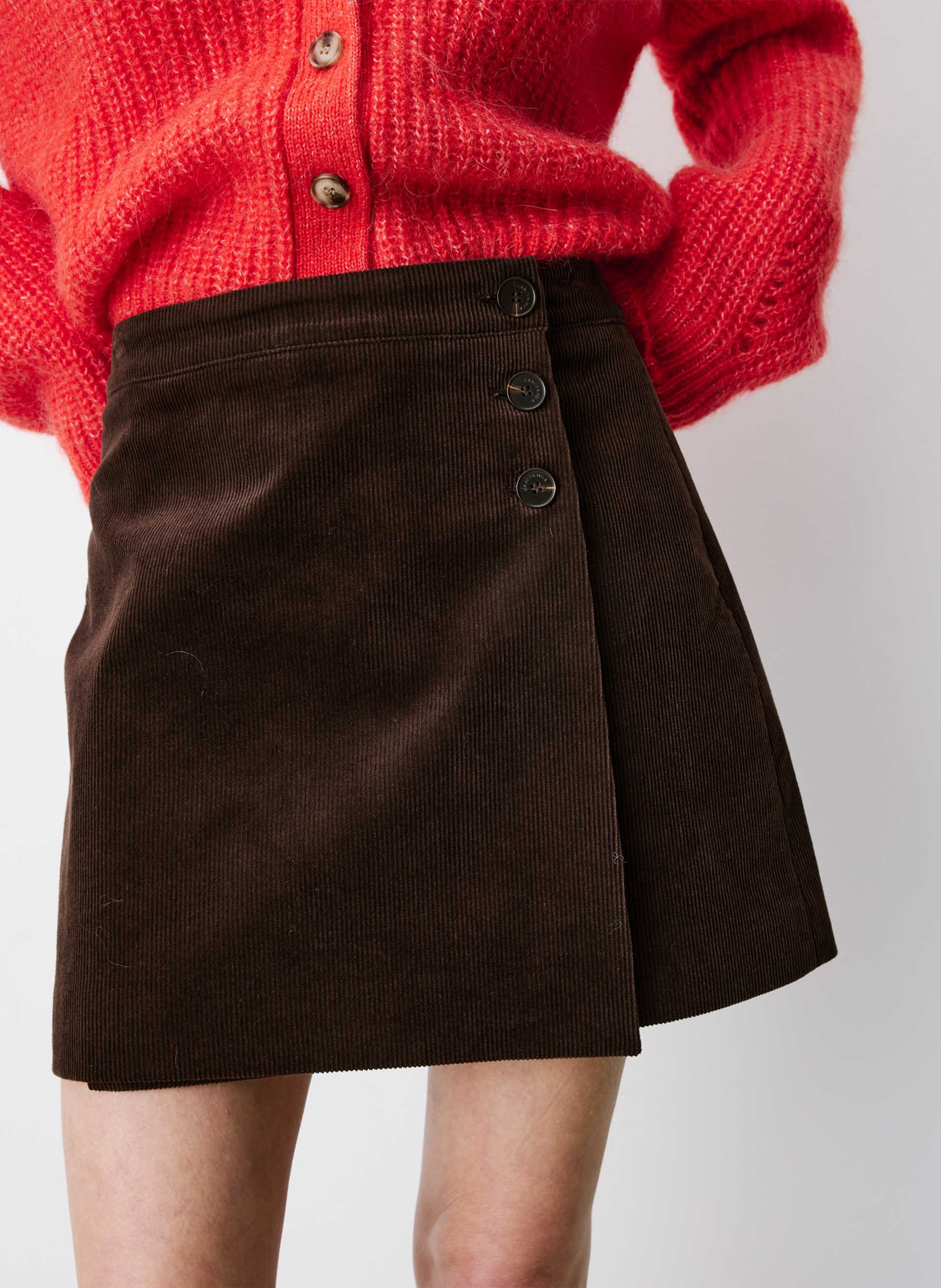 Flared stretch skirt GRACE ET MILA Brown