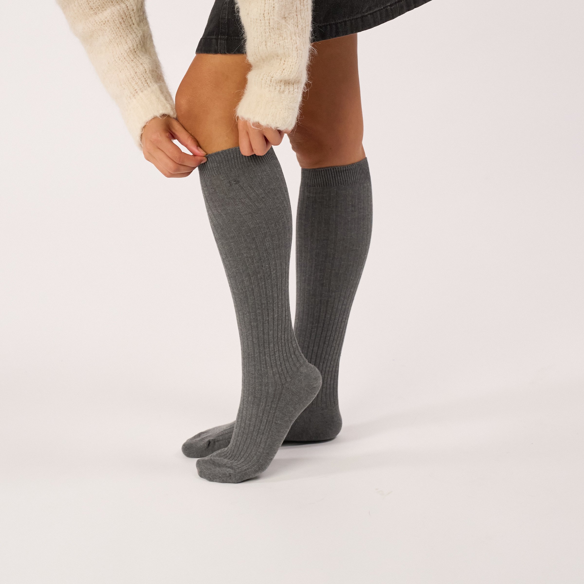 High combed cotton socks BILLYBELT Grey