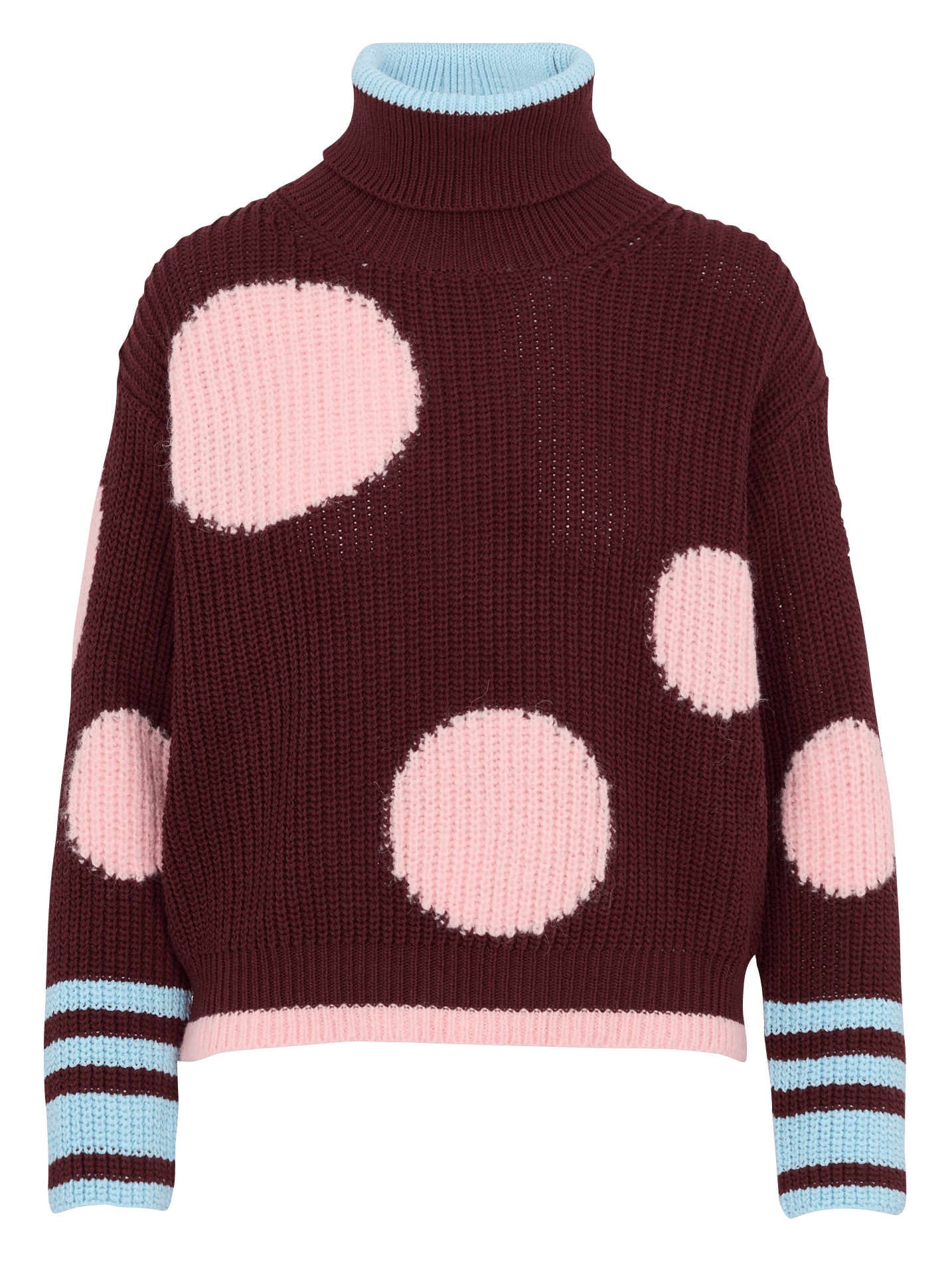 Pull droit col roulé à pois DR BLOOM