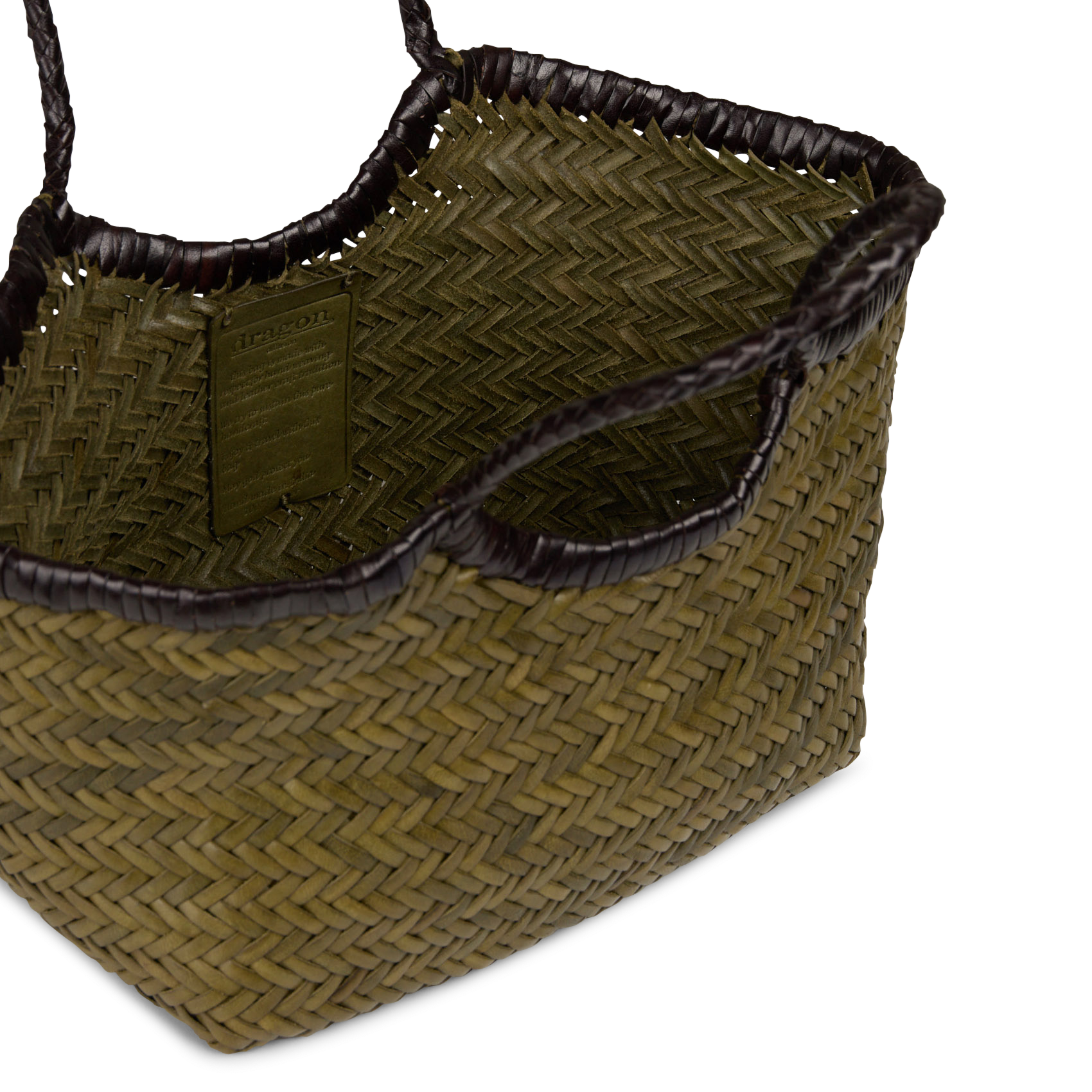 Woven leather handbag | Brown DRAGON DIFFUSION Women