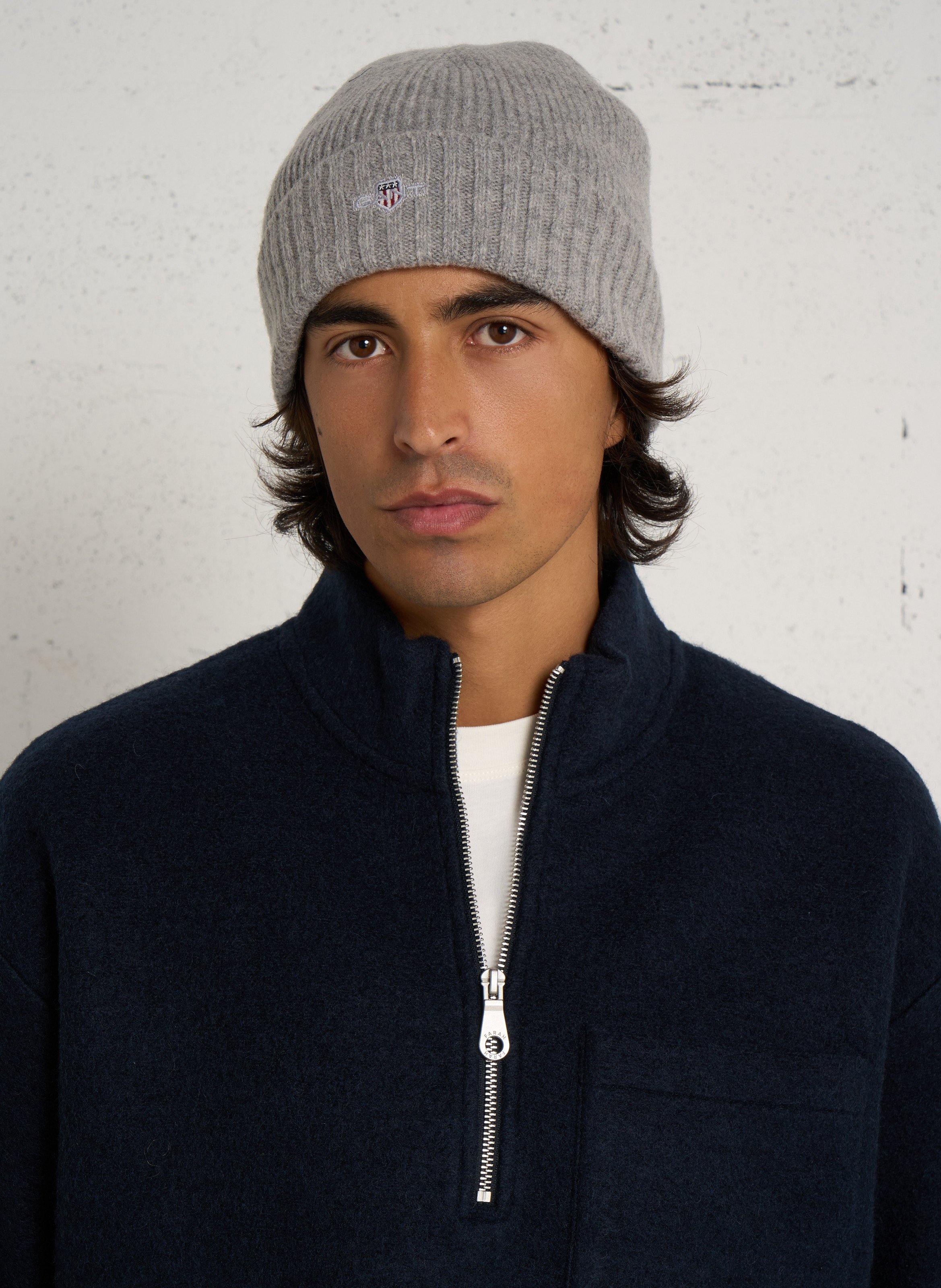 Bonnet en laine mélangée GANT Gris