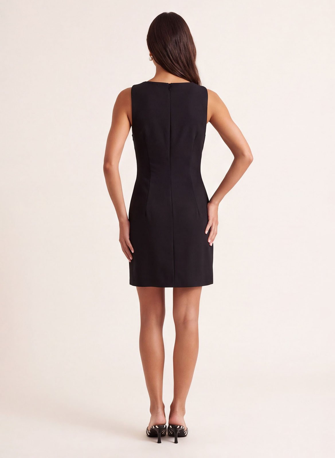 Fitted short dress with draped detail KOOKAI Black
