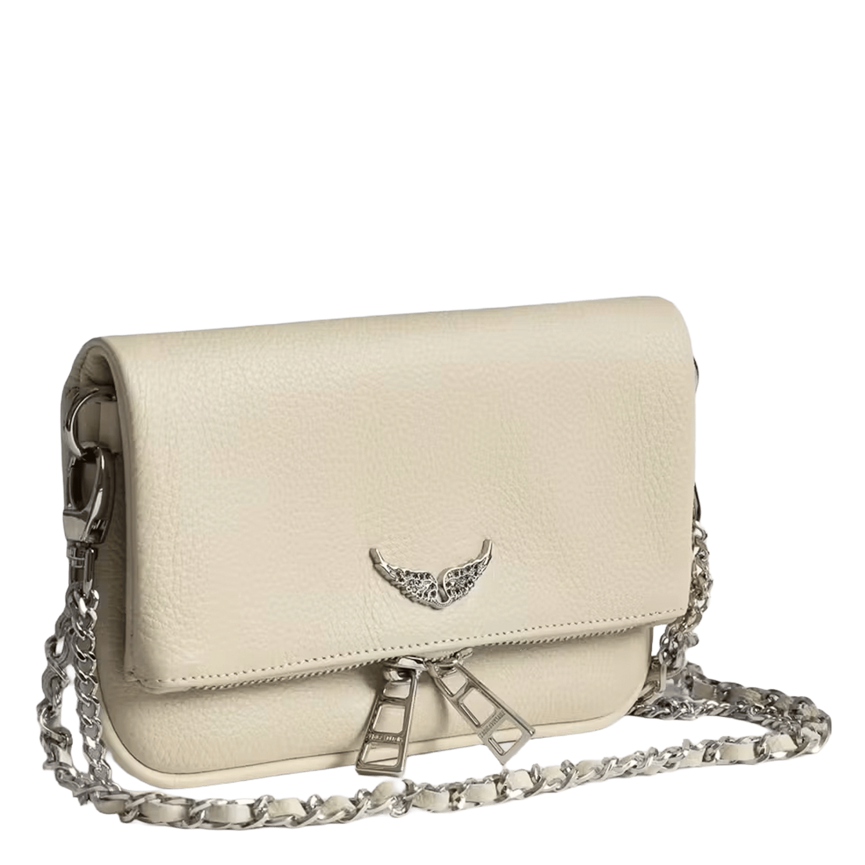 Pochette à rabat bandoulière en cuir | Blanc ZADIG&VOLTAIRE Femme