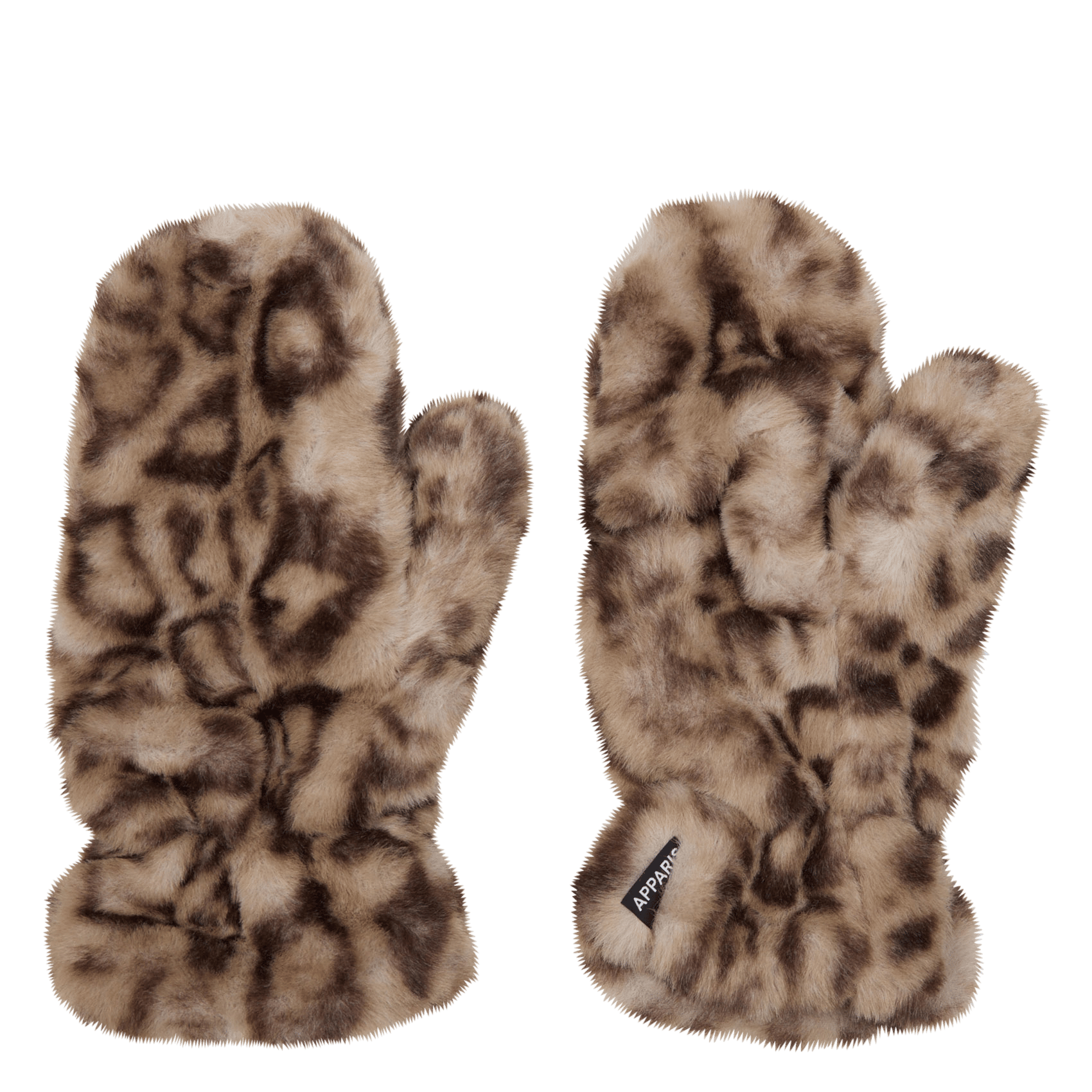 Convertible leopard faux fur gloves APPARIS Multicolored