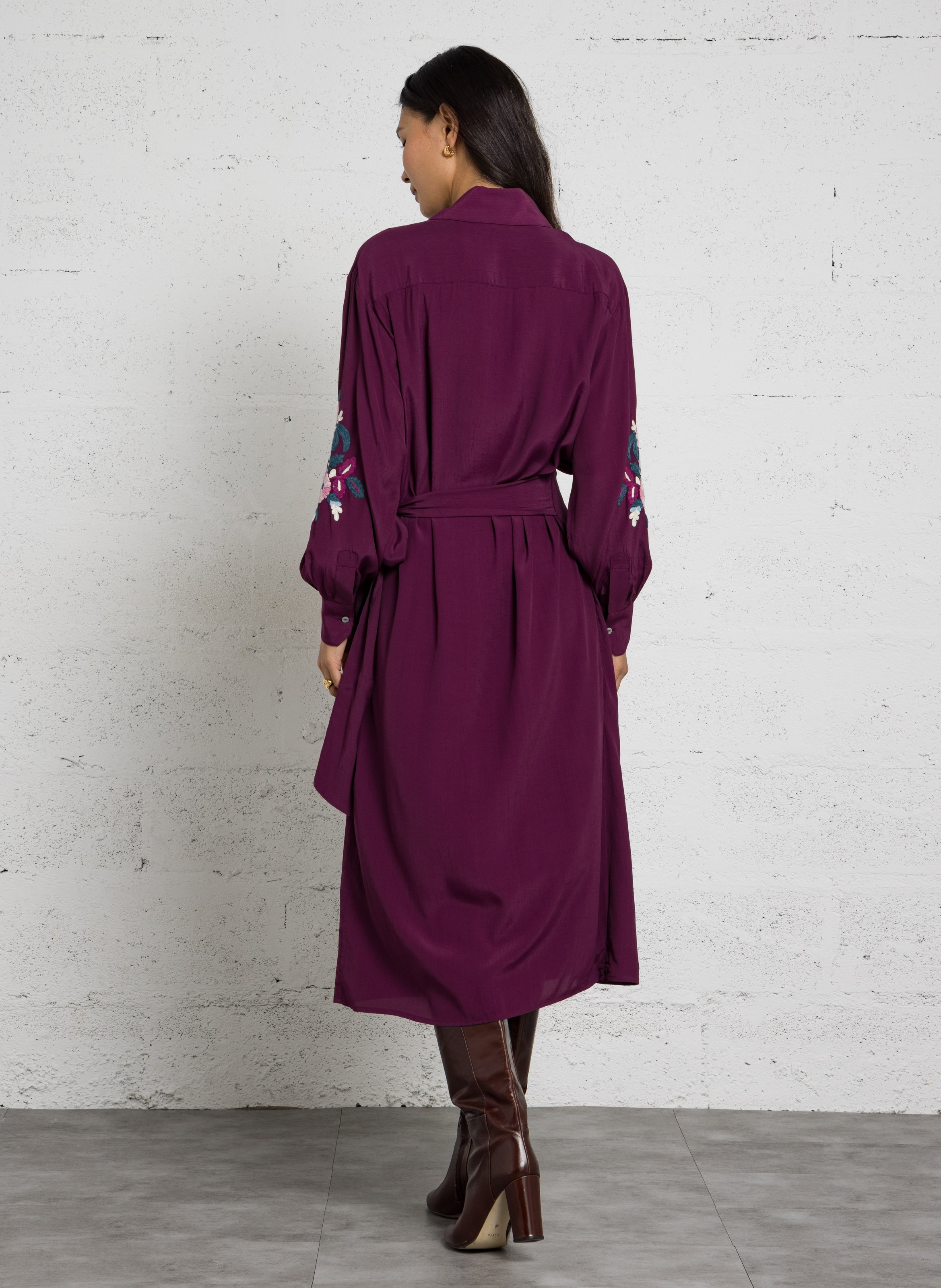 Robe longue et ceinturée LOUISE MISHA Rouge