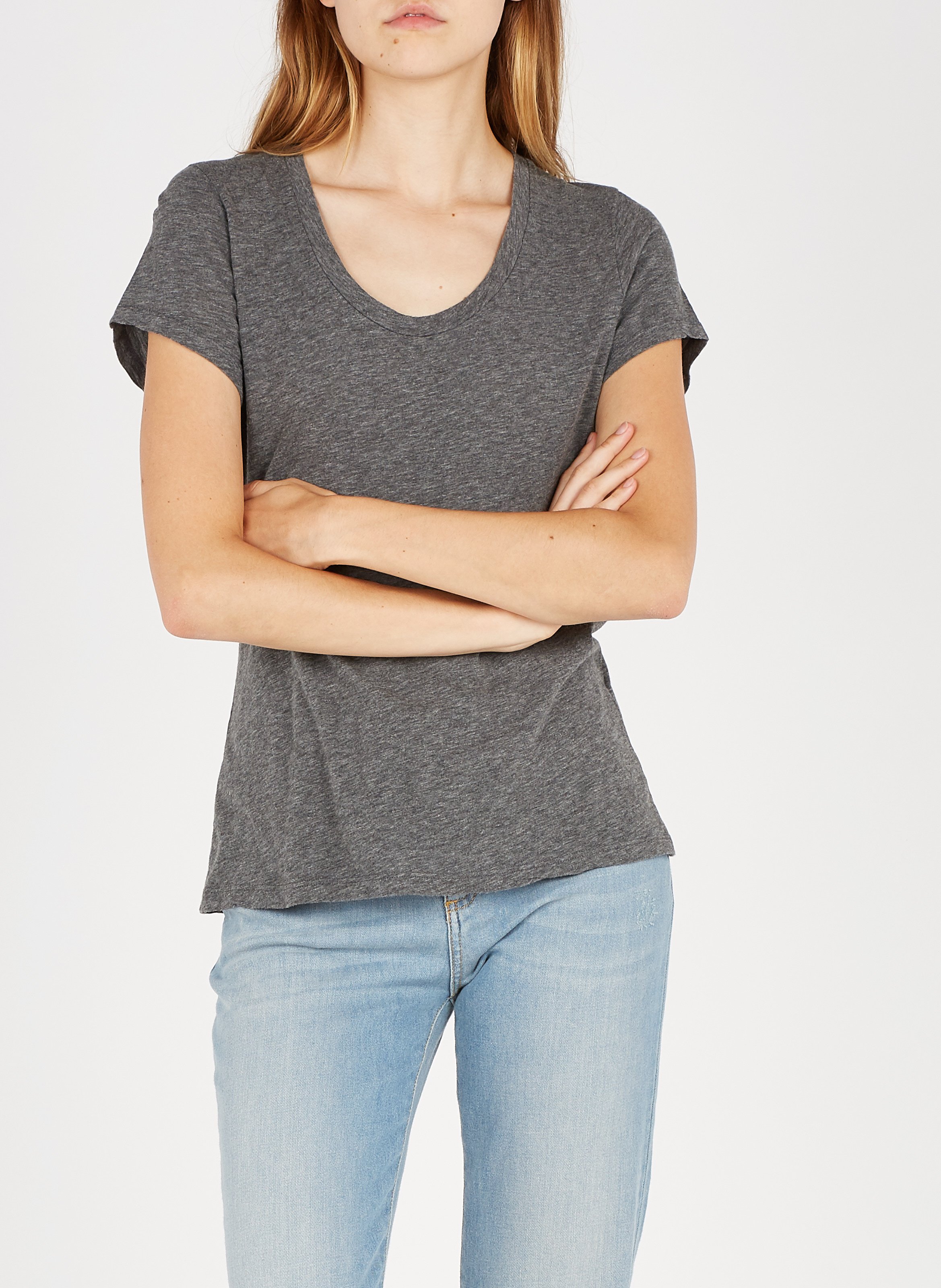 Tee-shirt col rond en coton mélangé AMERICAN VINTAGE