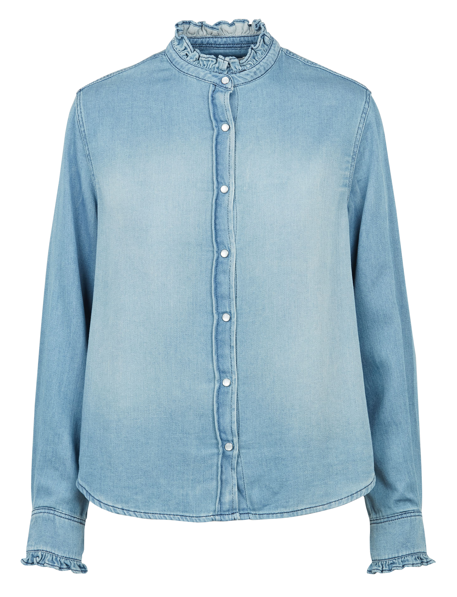 Round-neck denim shirt ACQUAVERDE Blue