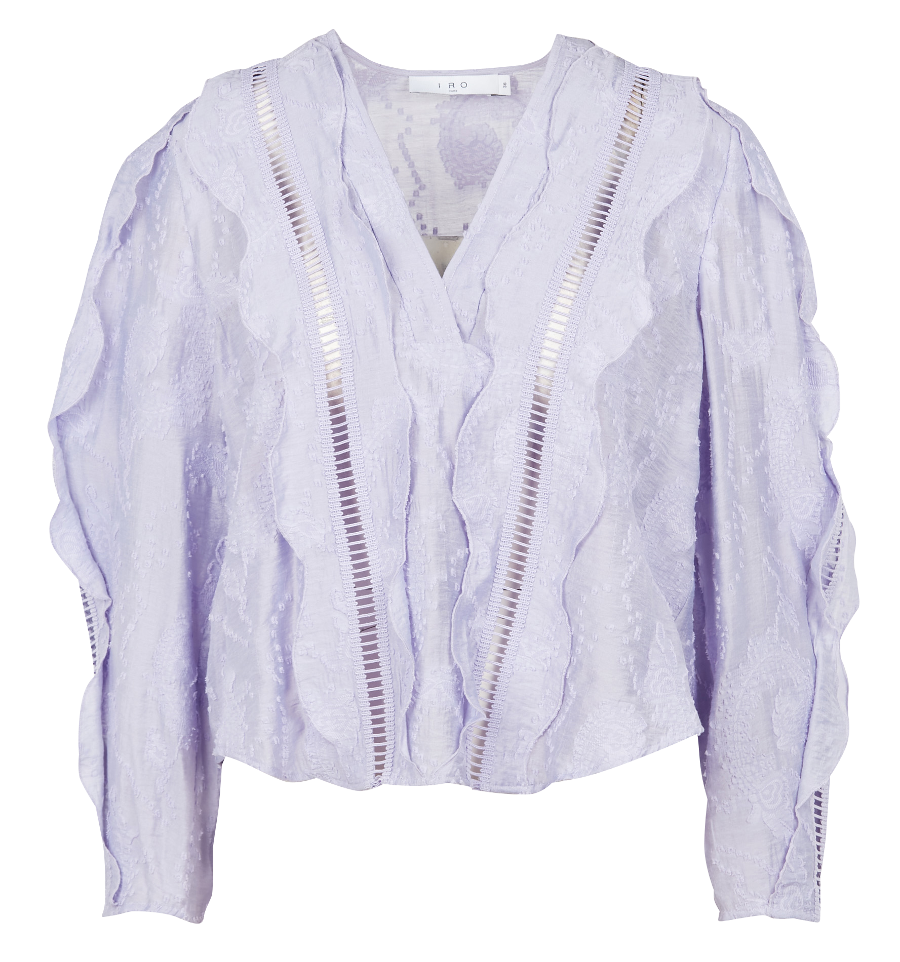 Embroidered round-neck blouse IRO Purple