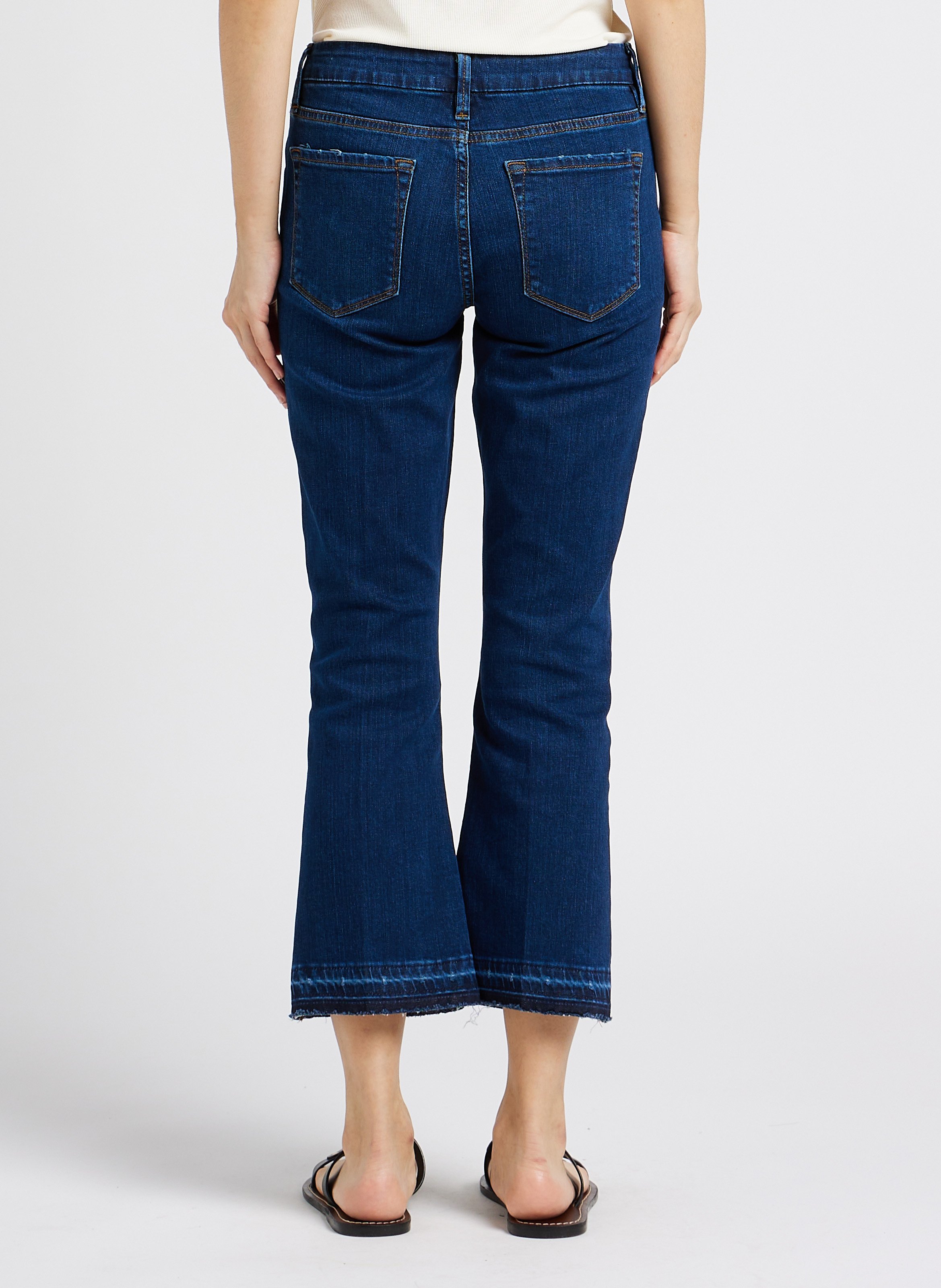 Wijde, cropped jeans FRAME Jeans verschoten