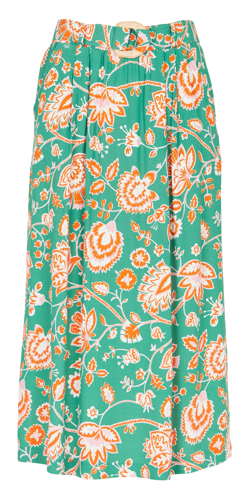 Jupe longue à imprimé fleuri LA PETITE FRANCAISE Vert