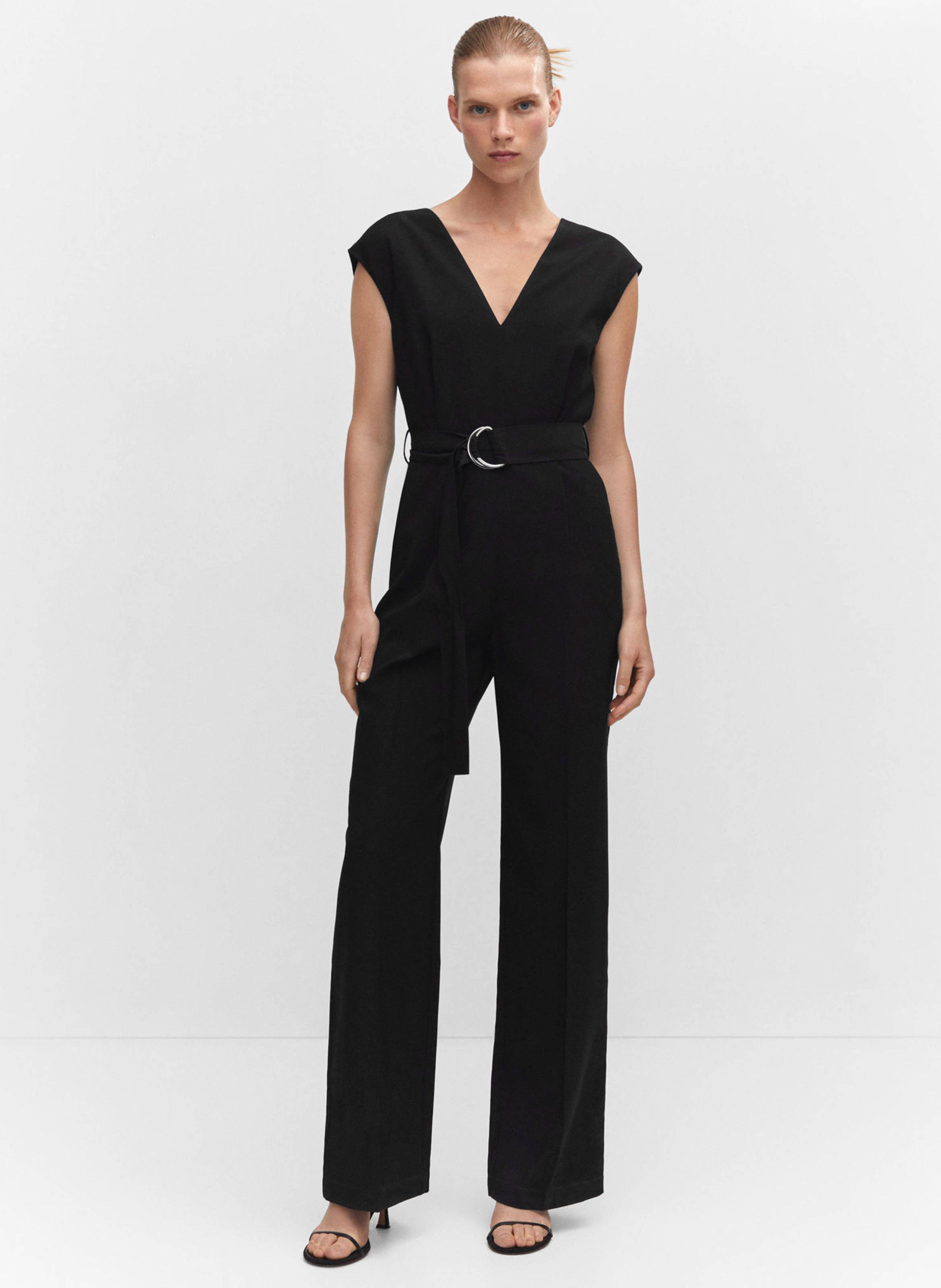 Mango black sales jumpsuit