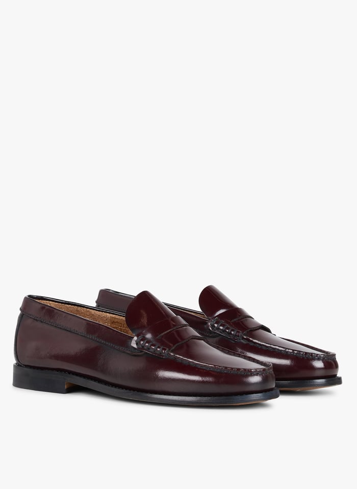 Glazed Leather Loafers Bordeaux Jonak Women Place des Tendances