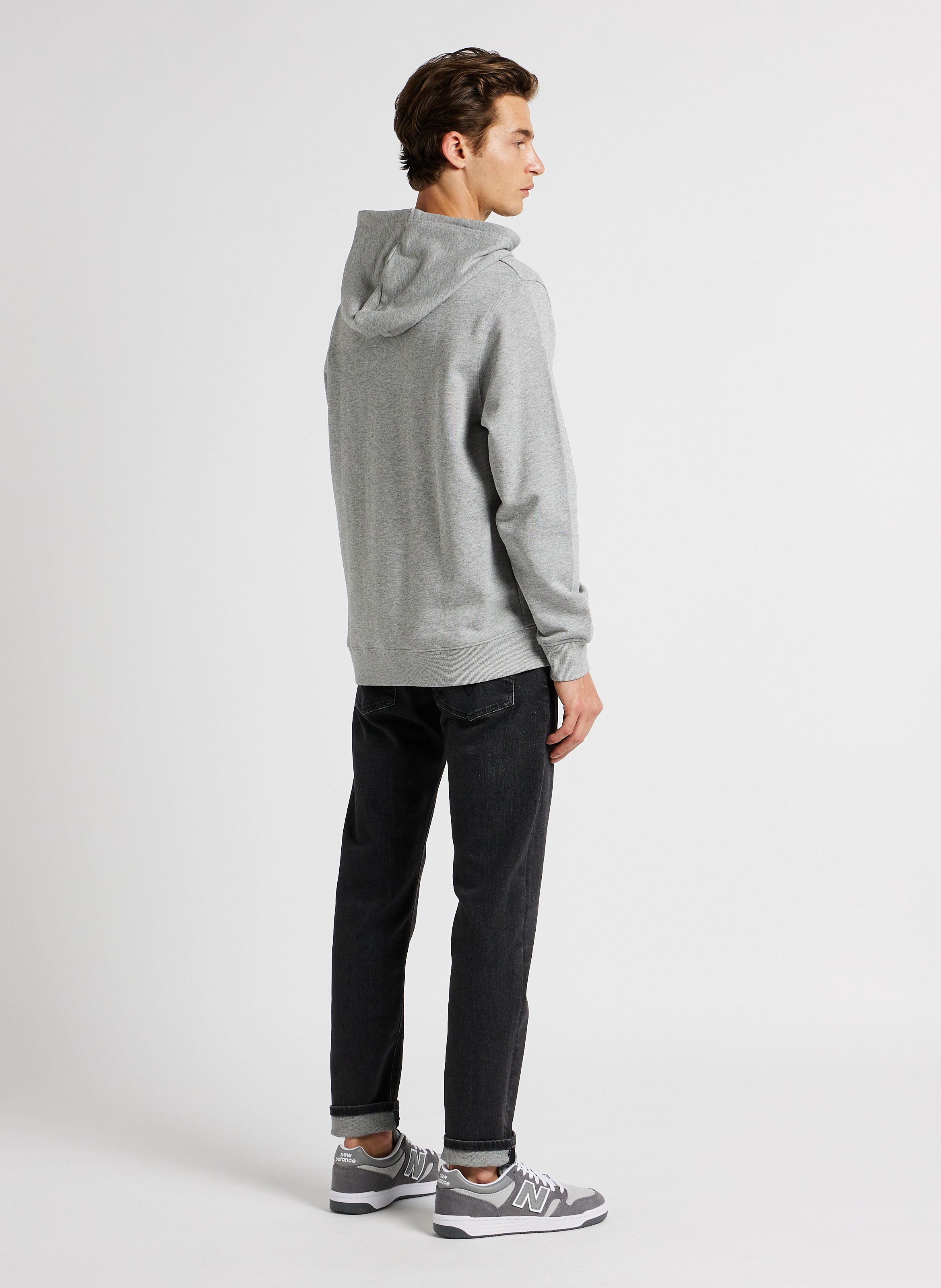Oversize-Kapuzensweatshirt aus melierter Baumwolle PEPE JEANS Grau
