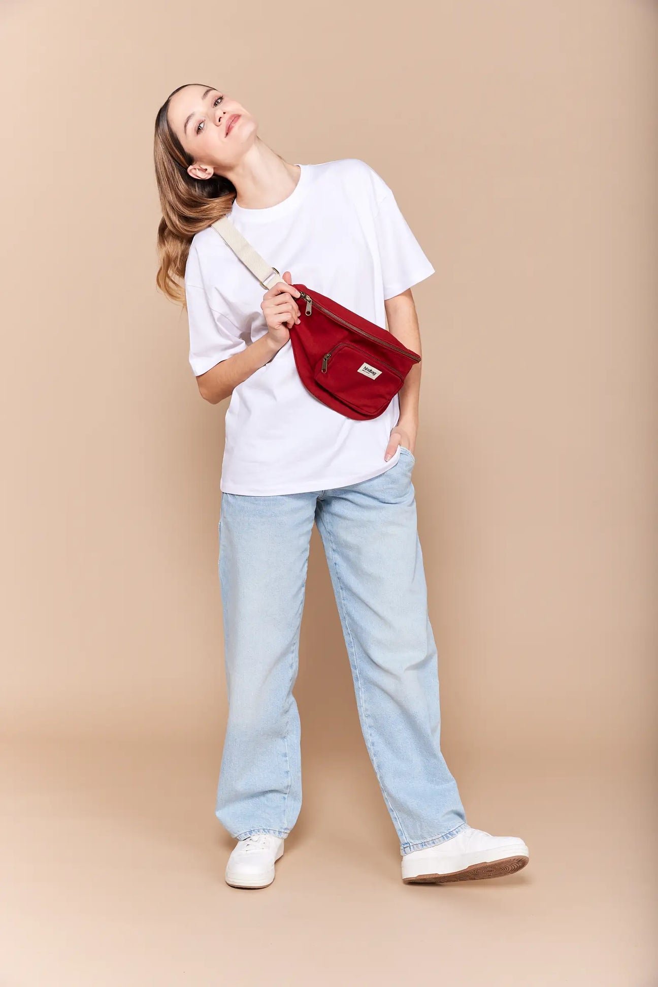 Cotton waist bag HINDBAG Red