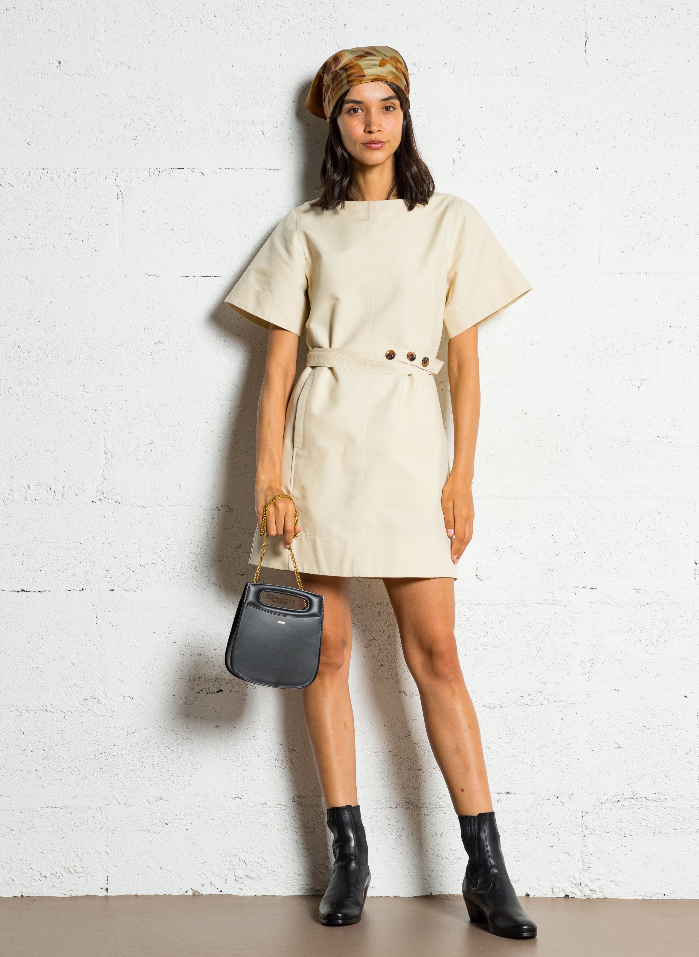 Umhängetasche aus Leder SOEUR Schwarz