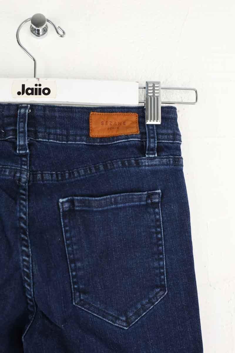 Cotton skinny jeans SEZANE - Seconde main Blue