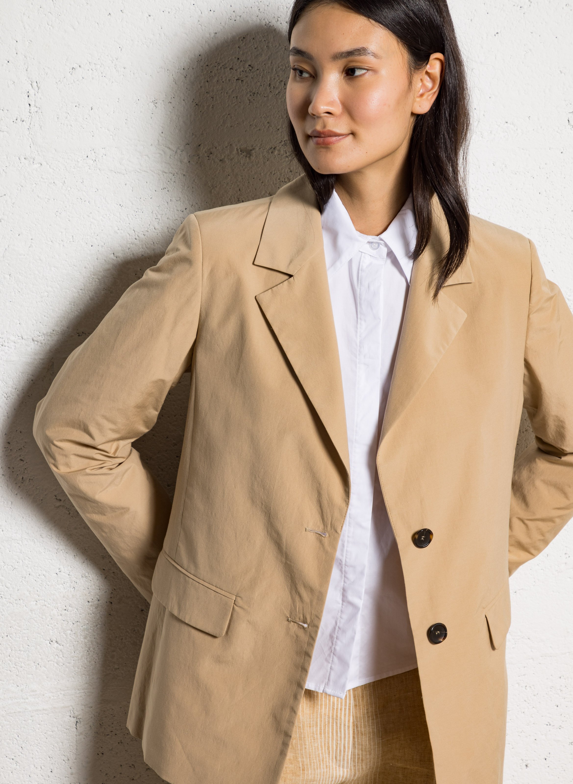 Cotton suit jacket ATTIC AND BARN Beige