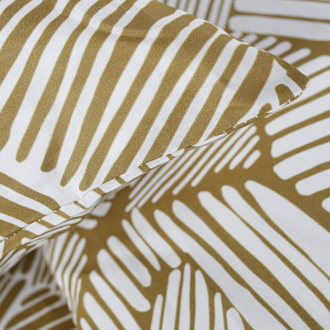 Printed cotton bed set TODAY LINGE DE MAISON Brown