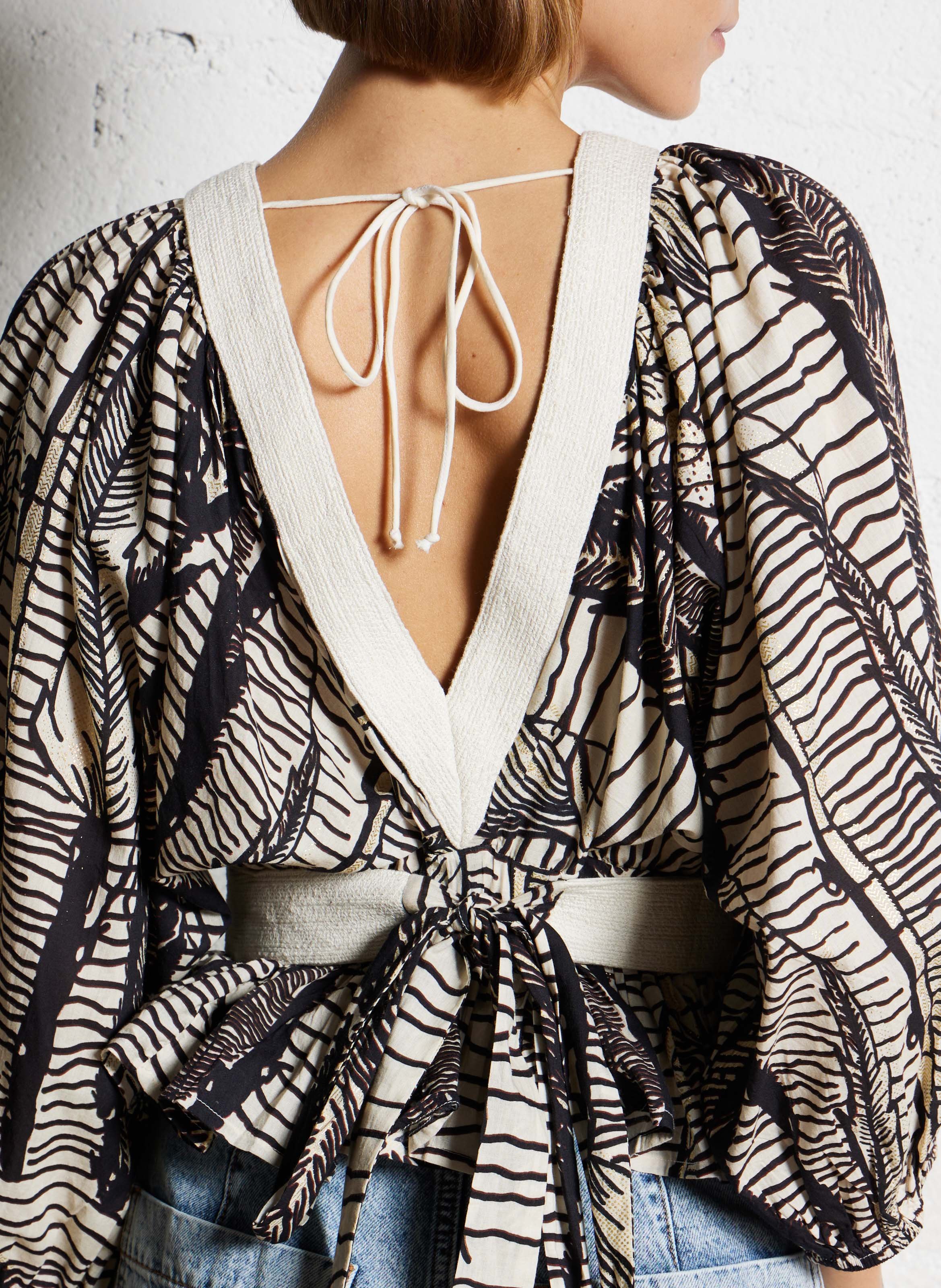 Wide cotton trousers  MES DEMOISELLES Brown