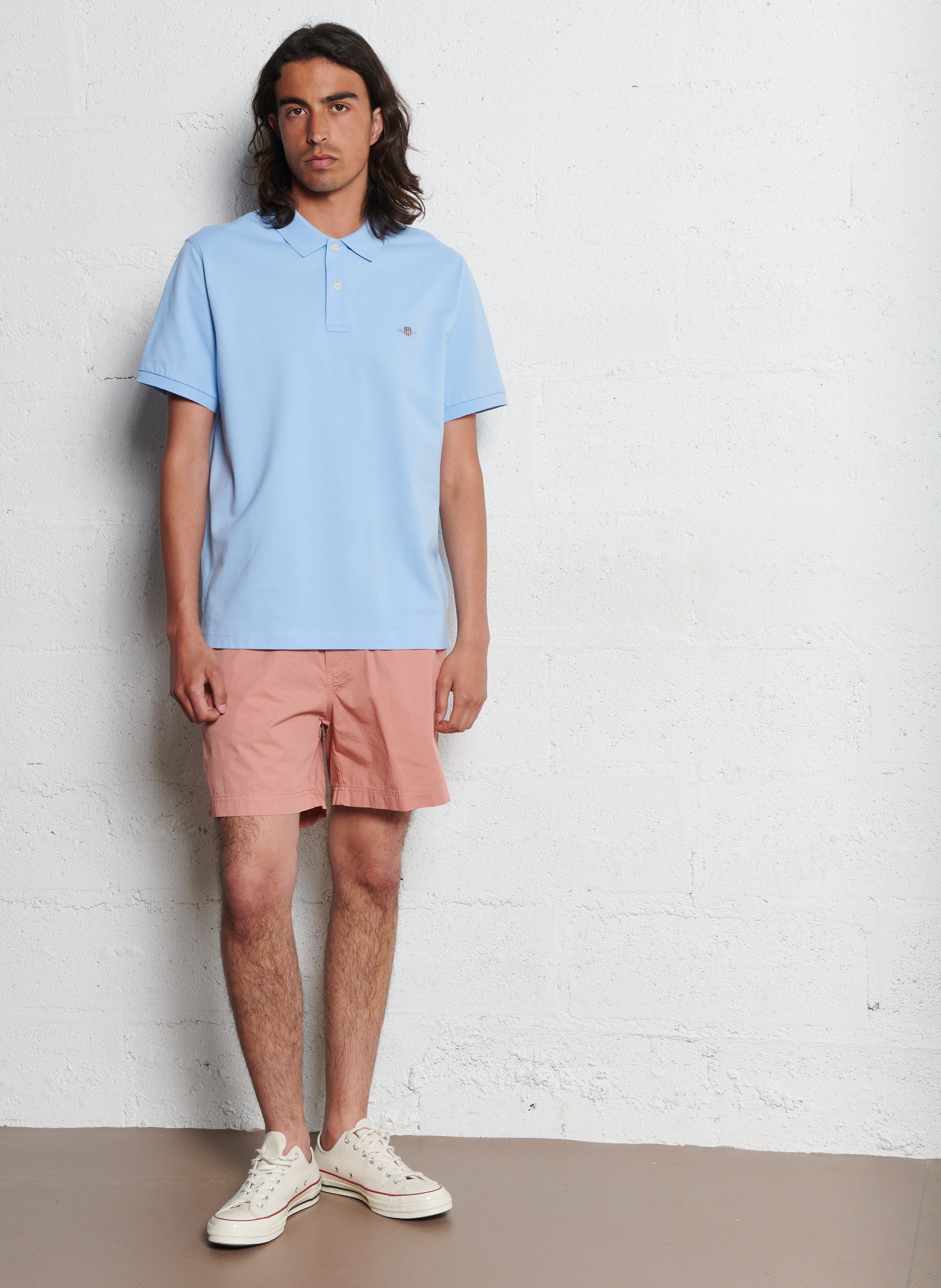 Polo col classique droit en coton  GANT Bleu