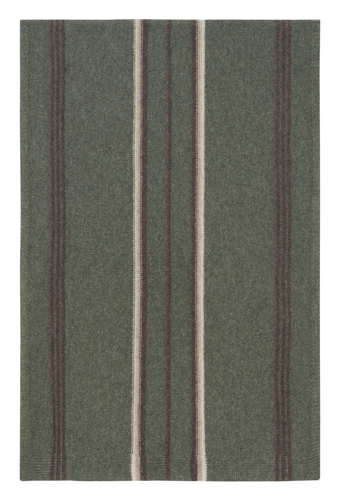 Echarpe rayée en cachemire GERARD DAREL Kaki