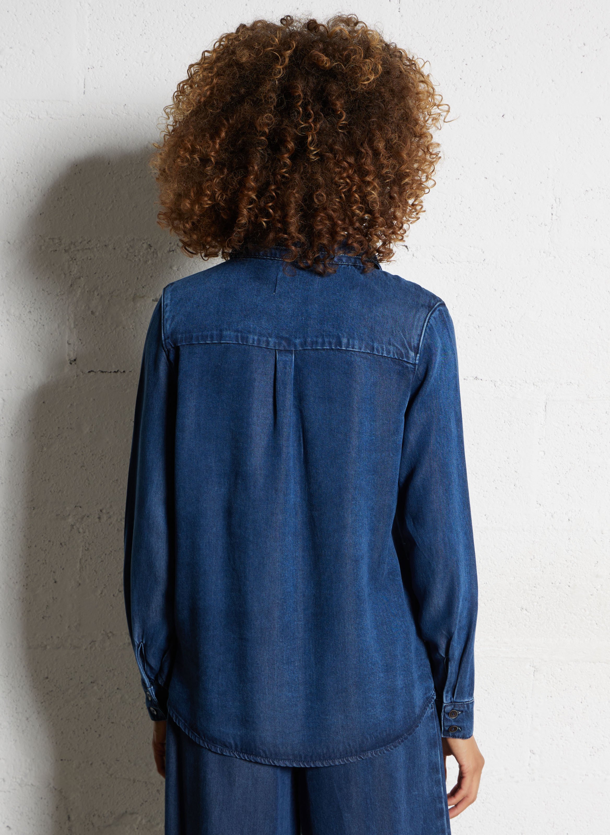 Chemise fluide droite en denim LA PETITE ETOILE Jean brut