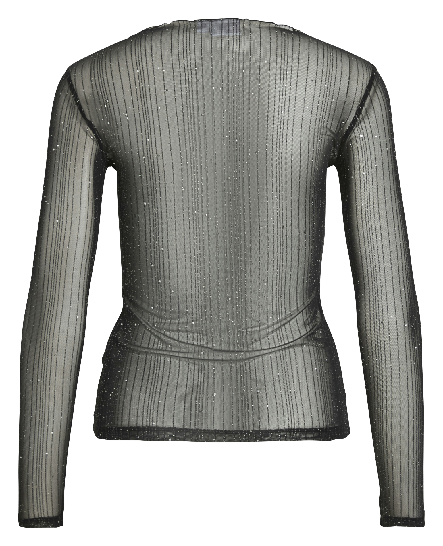 Tee-shirt ajusté transparent à paillettes VILA Noir