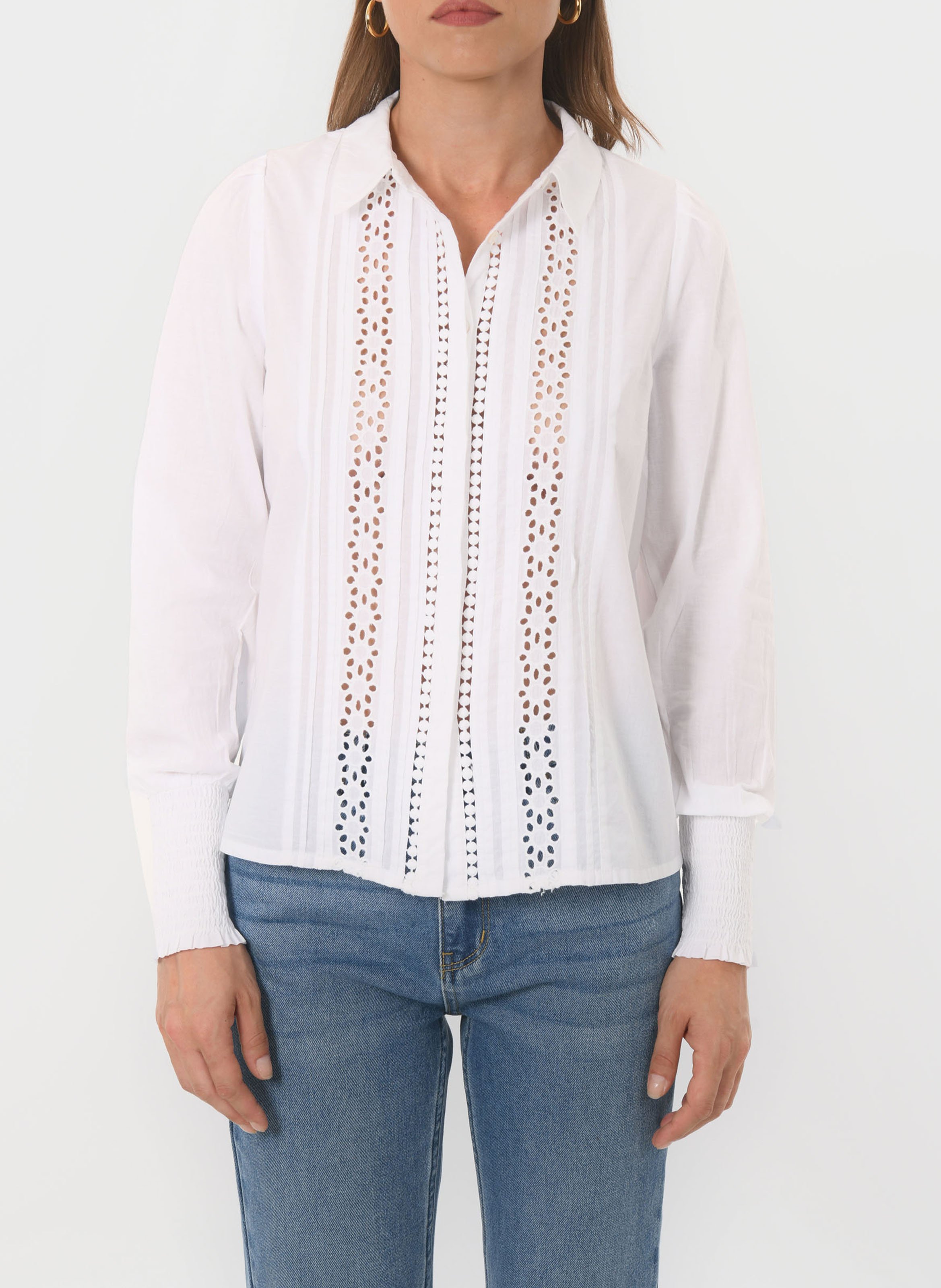 Chemise droite col classique en coton KOOKAI Blanc