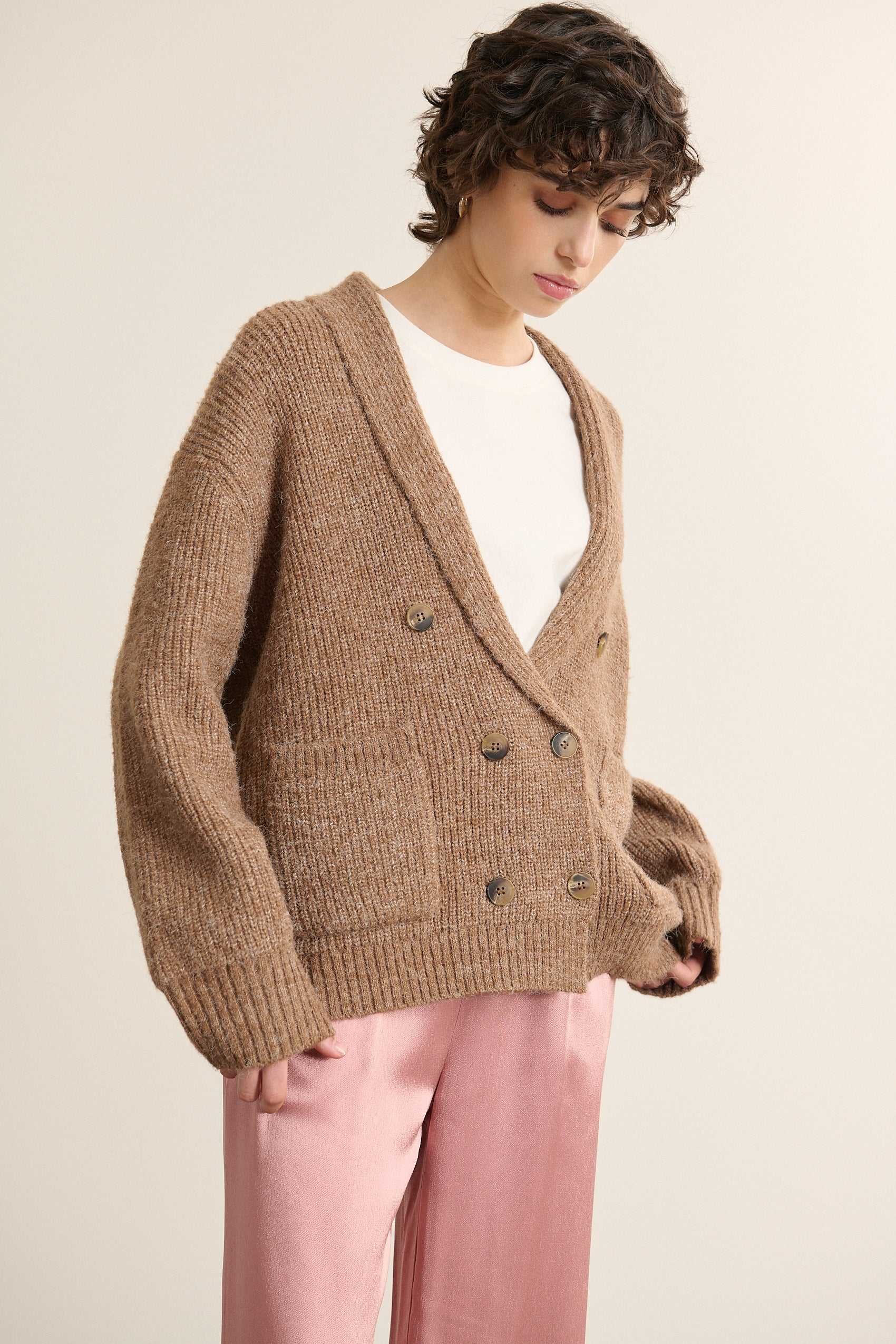 Double-breasted vest GARANCE PARIS Brown