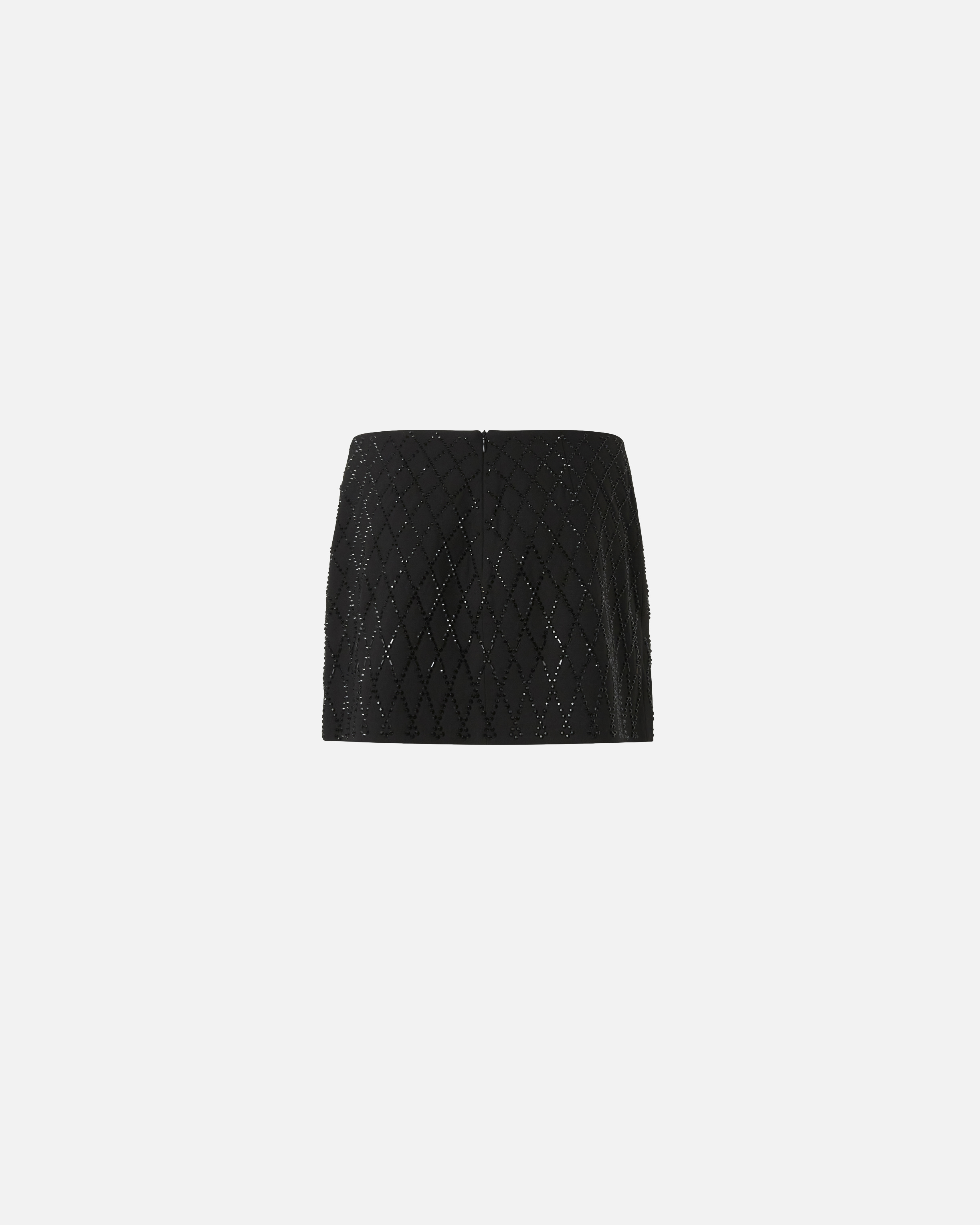 Mini skirt with rhinestones PINKO Black