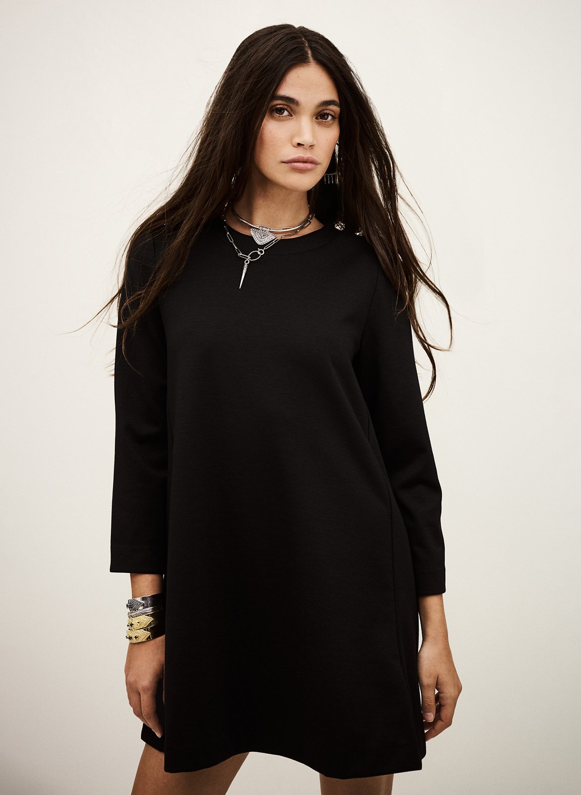 Robe courte col rond BA&SH Noir