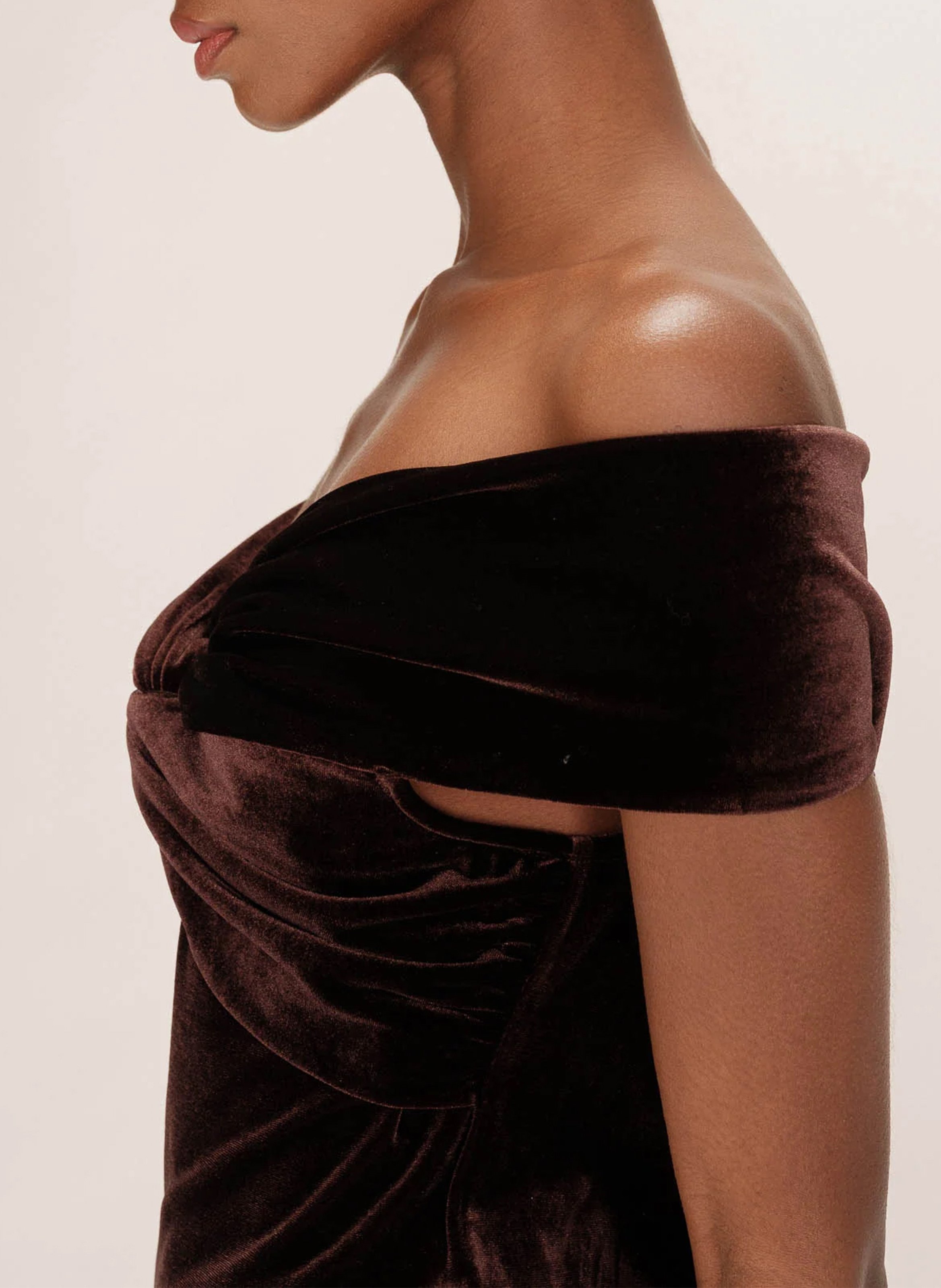 Velvet bardot body GRACE ET MILA Brown