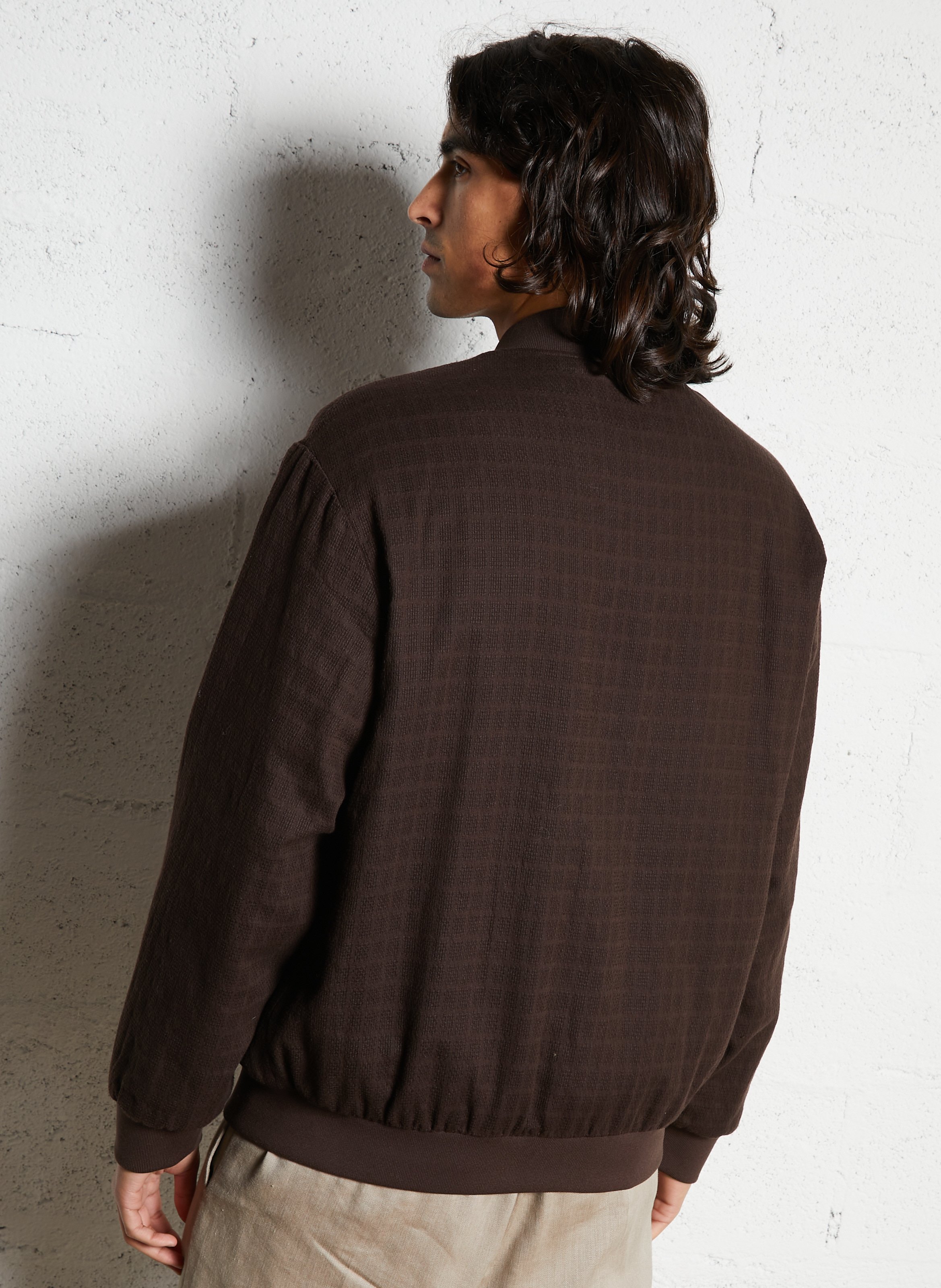 Blouson aus Baumwoll-Mix mit Rundhalsausschnitt IKKS Braun