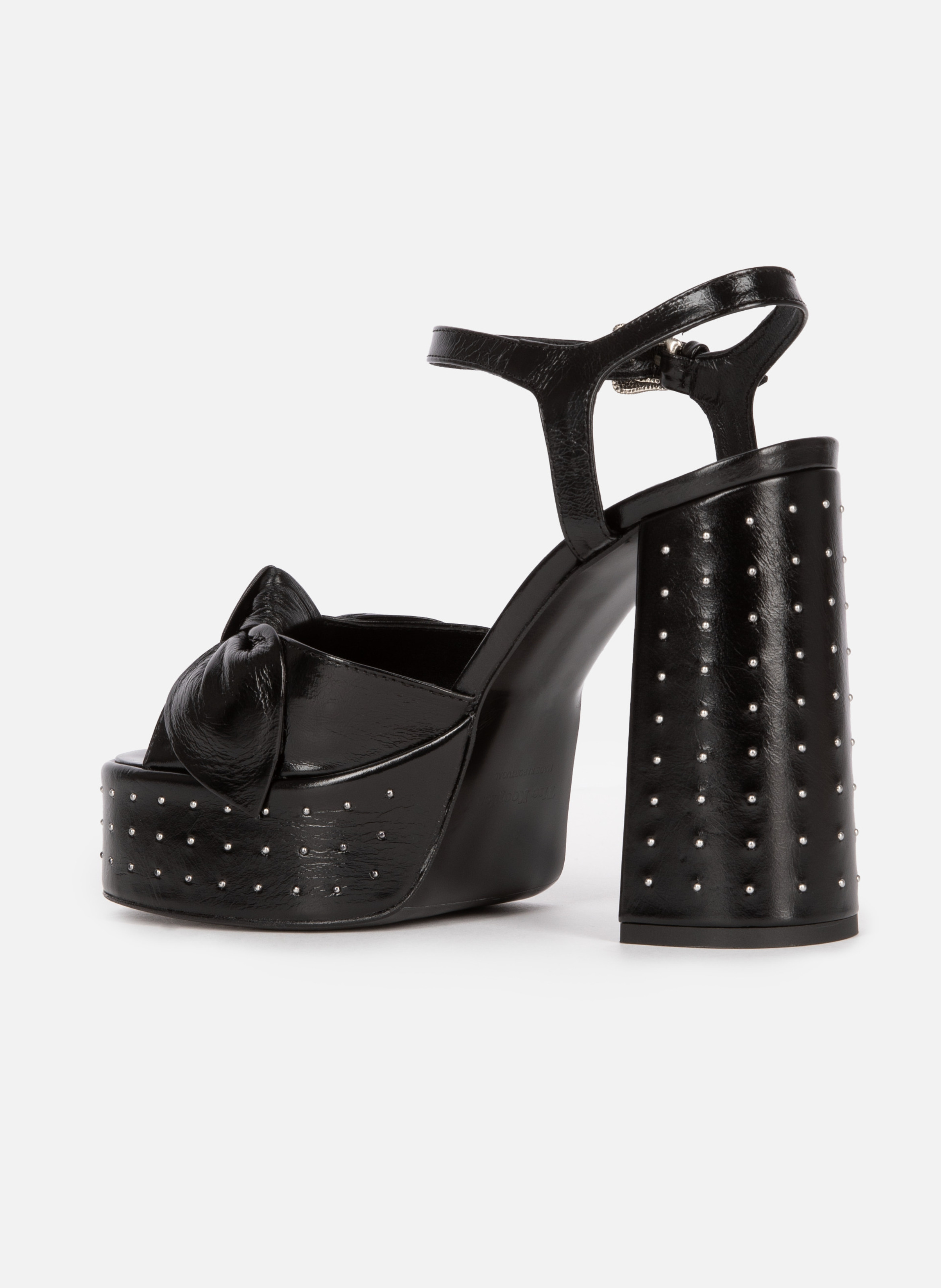 Heeled leather sandals THE KOOPLES Black