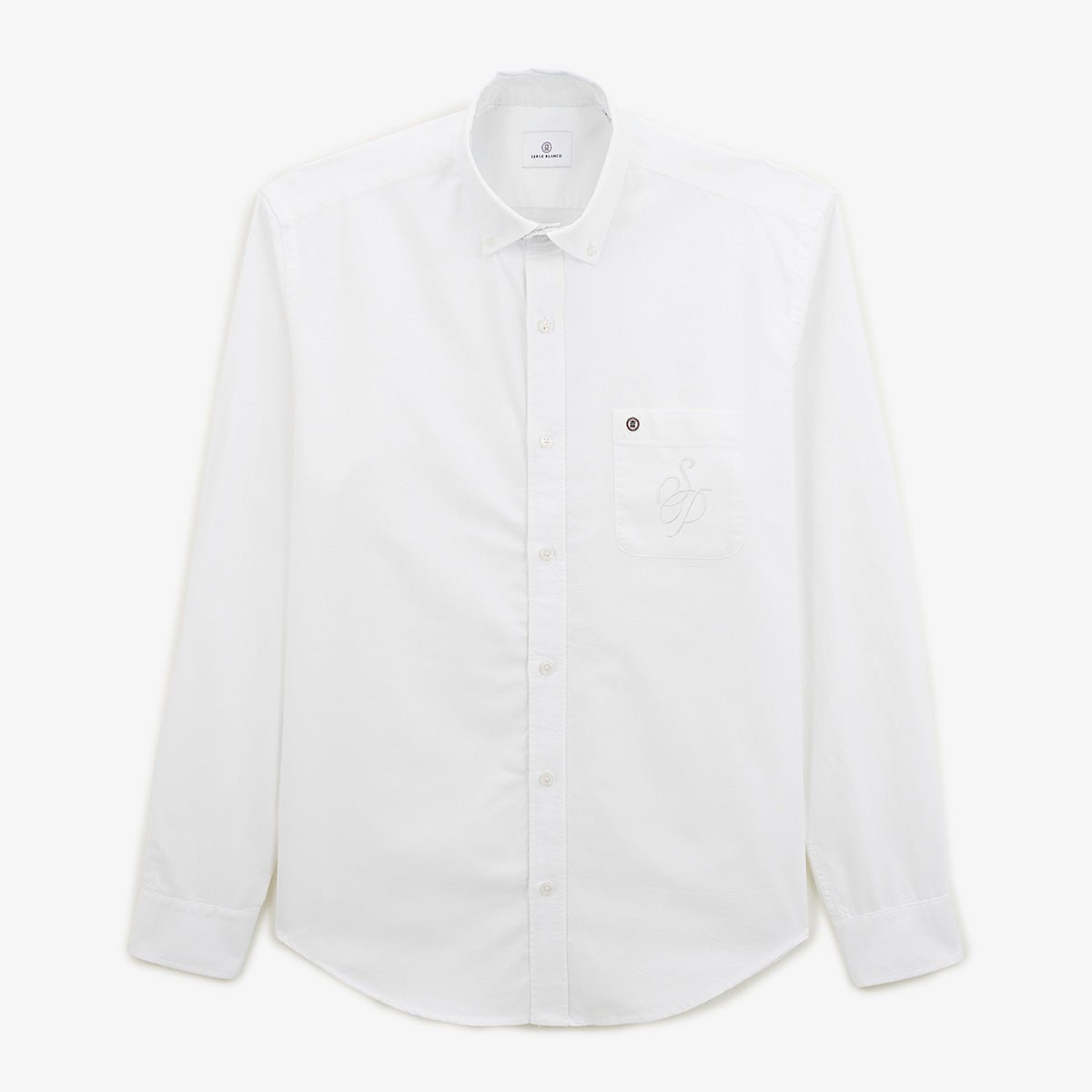 White long-sleeve shirt Pau section SERGE BLANCO White
