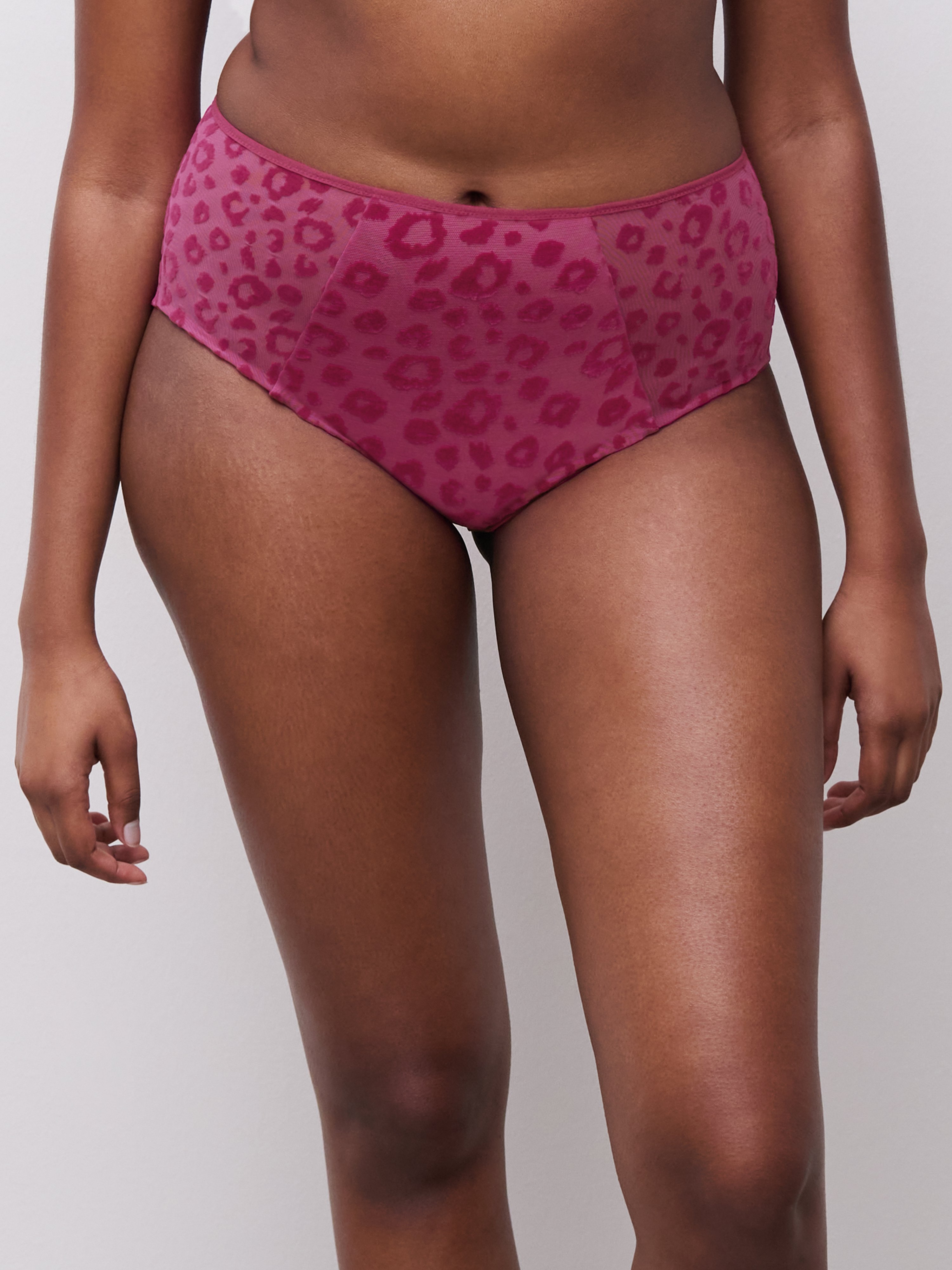 High-waisted lace panties CHANTELLE PULP