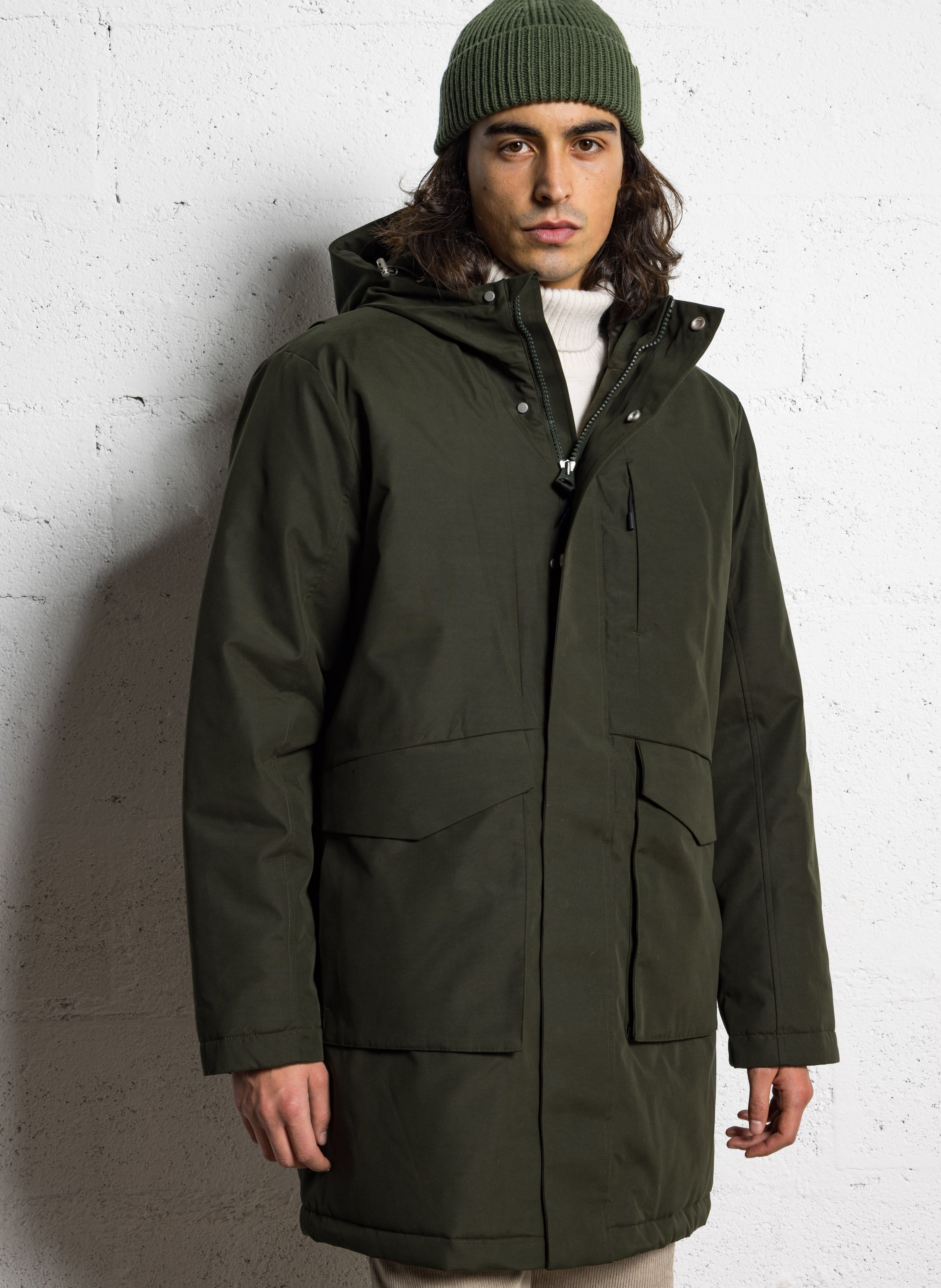 Manteau col montant MINIMUM Vert