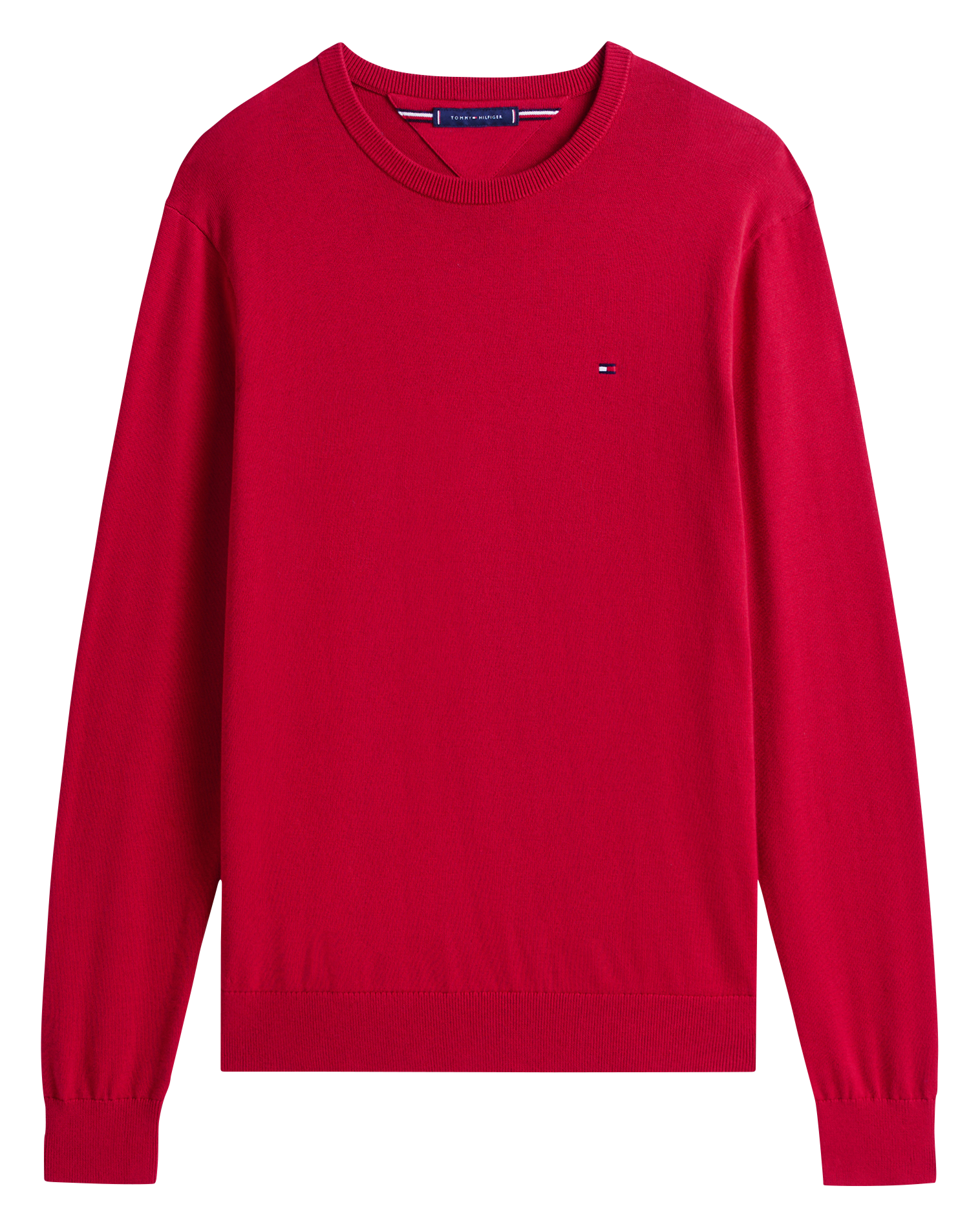 Colour block cotton sweater  Medium red