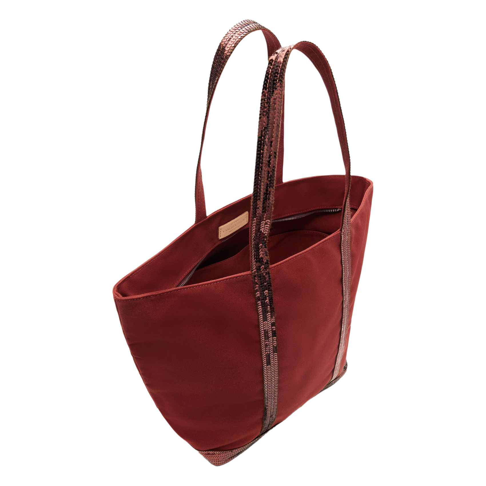 Katoenen shopper met lovertjes VANESSA BRUNO Bruin