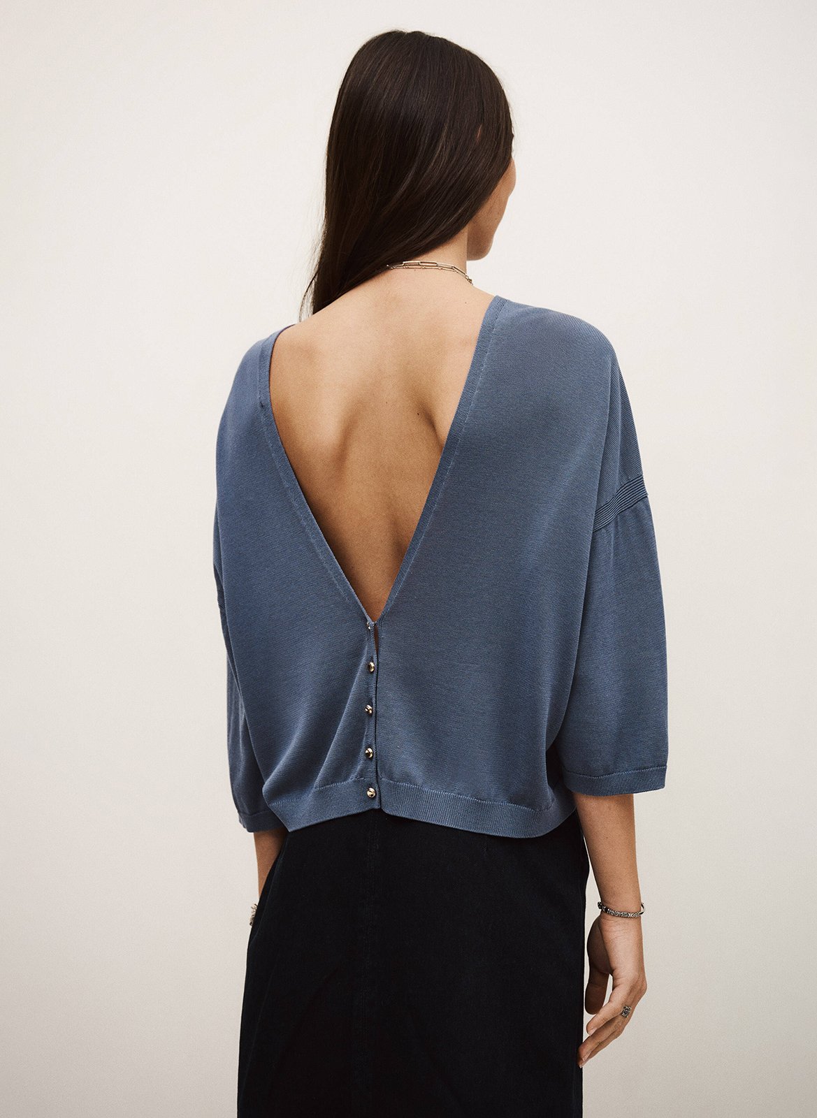 Pull col rond BA&SH Bleu