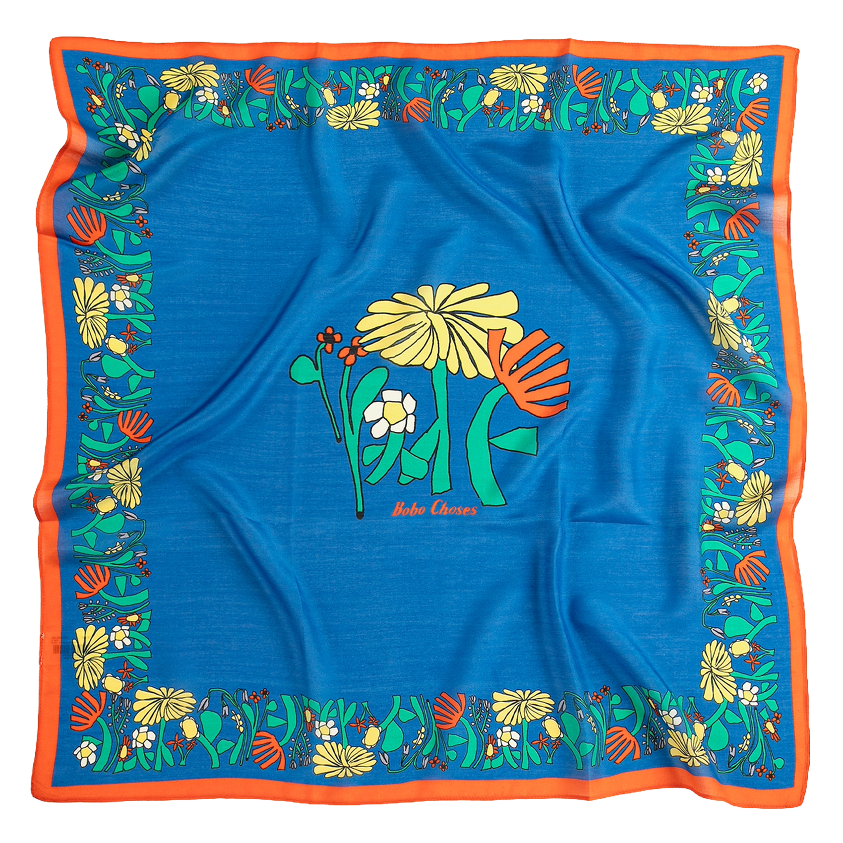 Gerecycleerde katoenen sjaal met print BOBO CHOSES Blauw