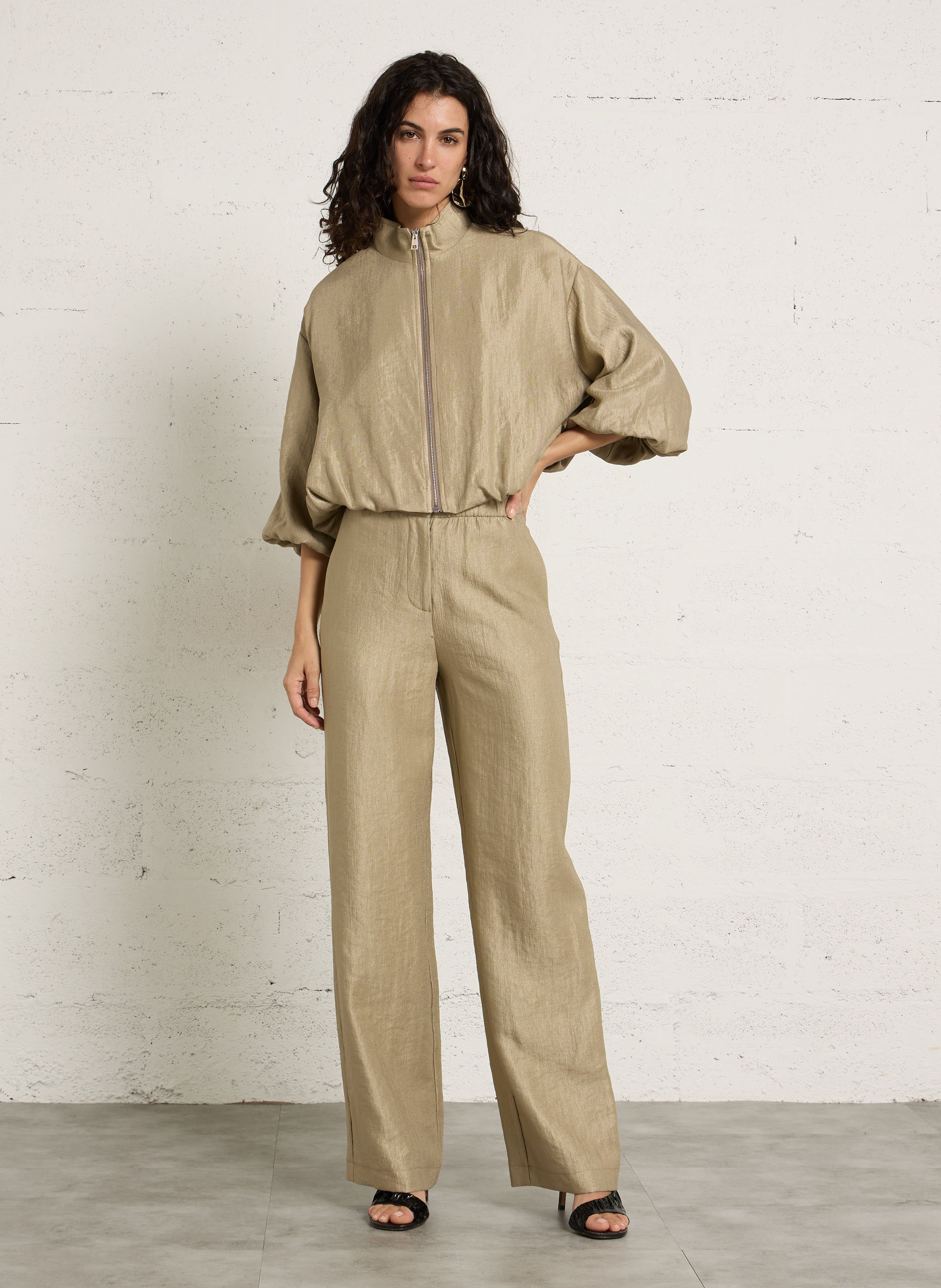 High-neck jacket IMPERIAL Brown