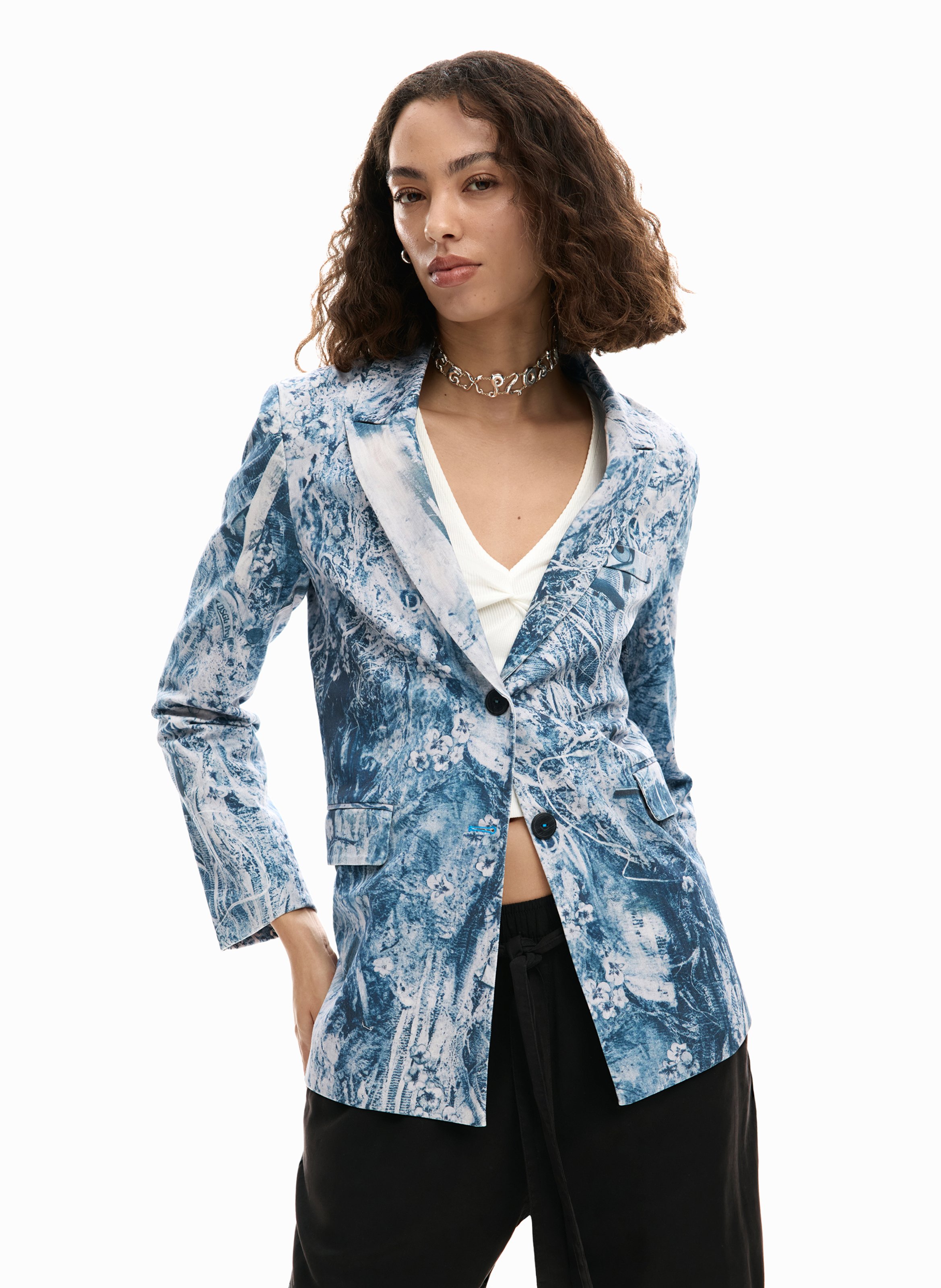 Veste de tailleur imprimé  DESIGUAL Noir