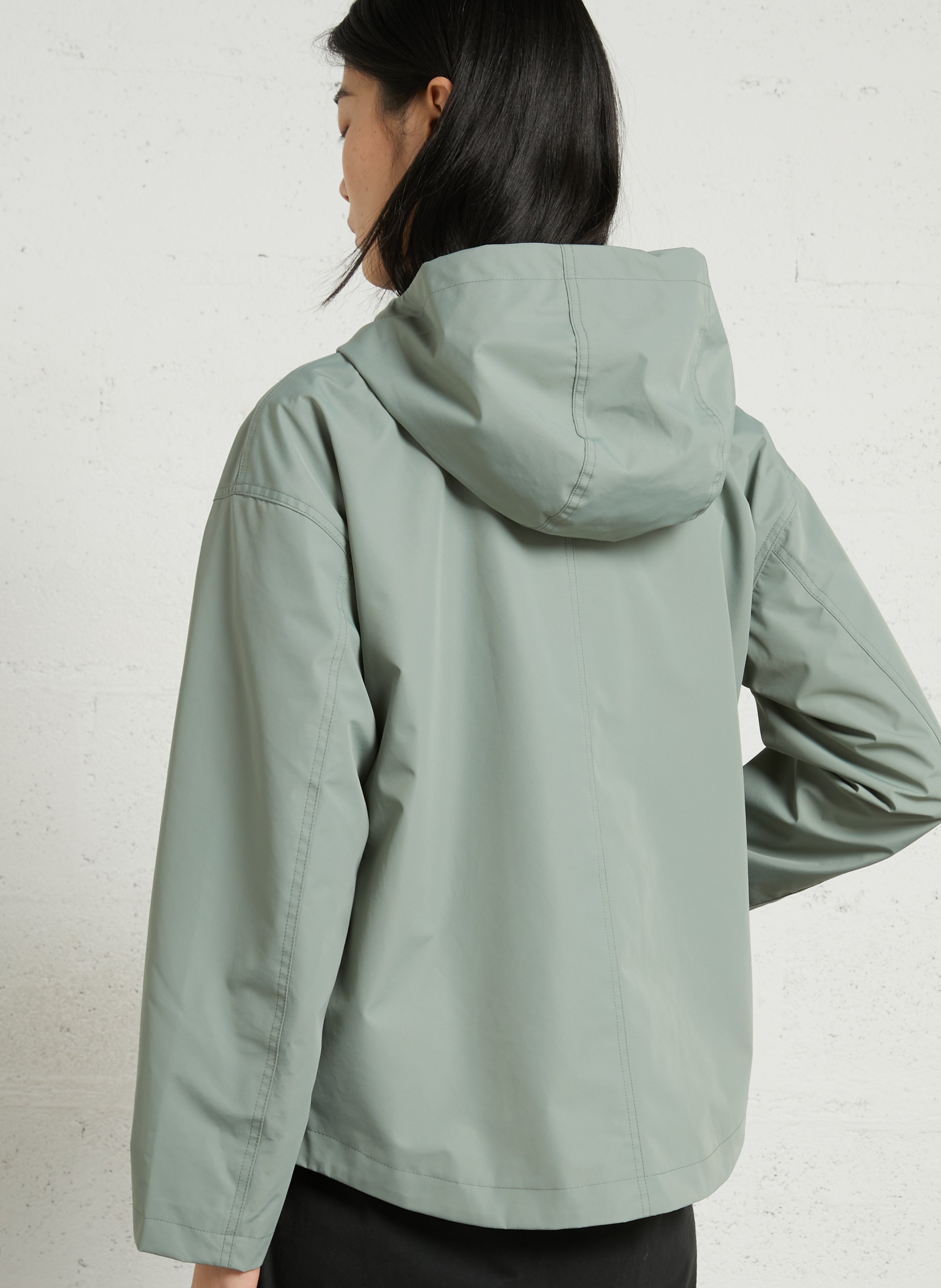 High-neck hooded jacket SUD EXPRESS Green