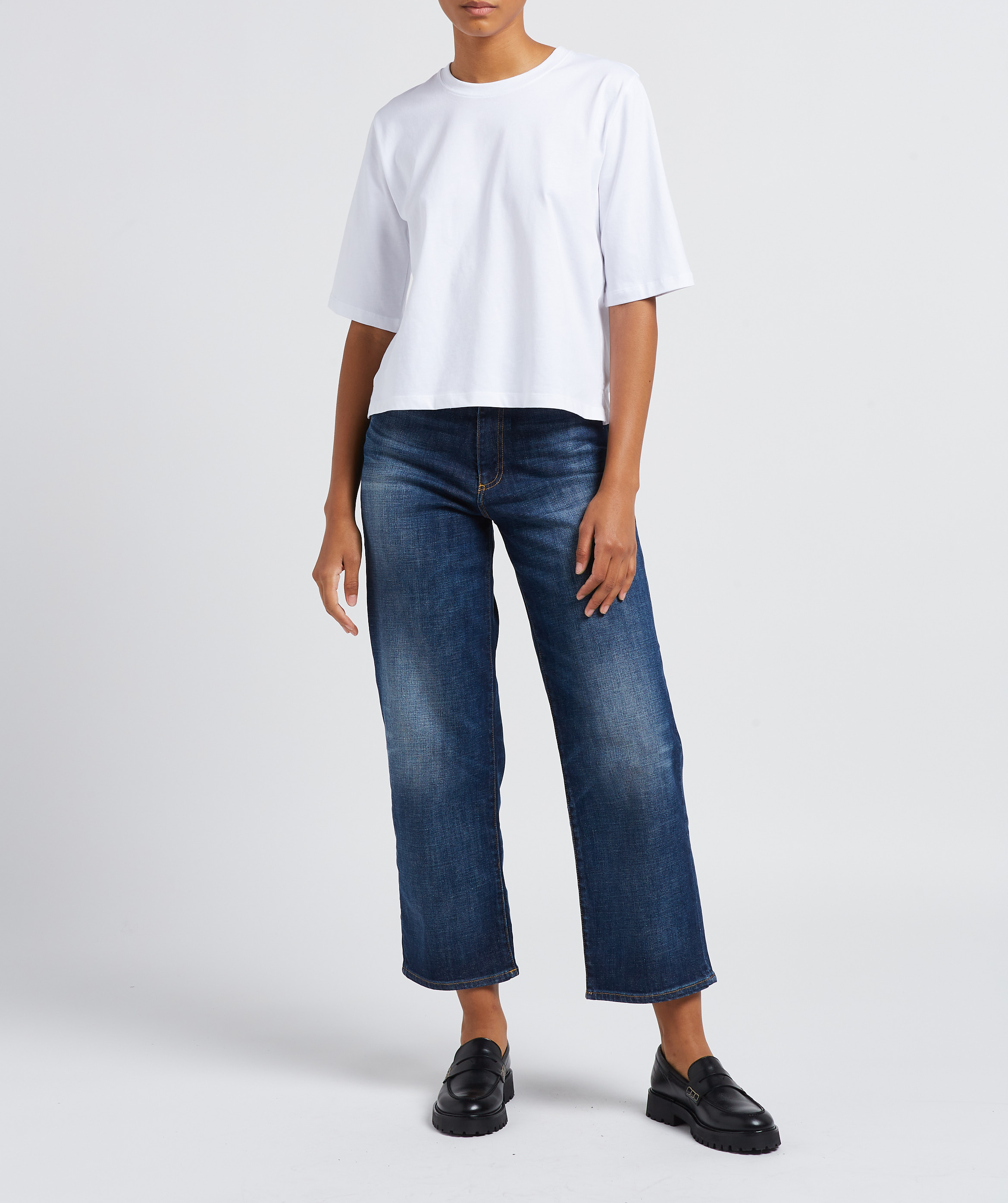 Jean droit taille haute délavé SESSUN Bleu