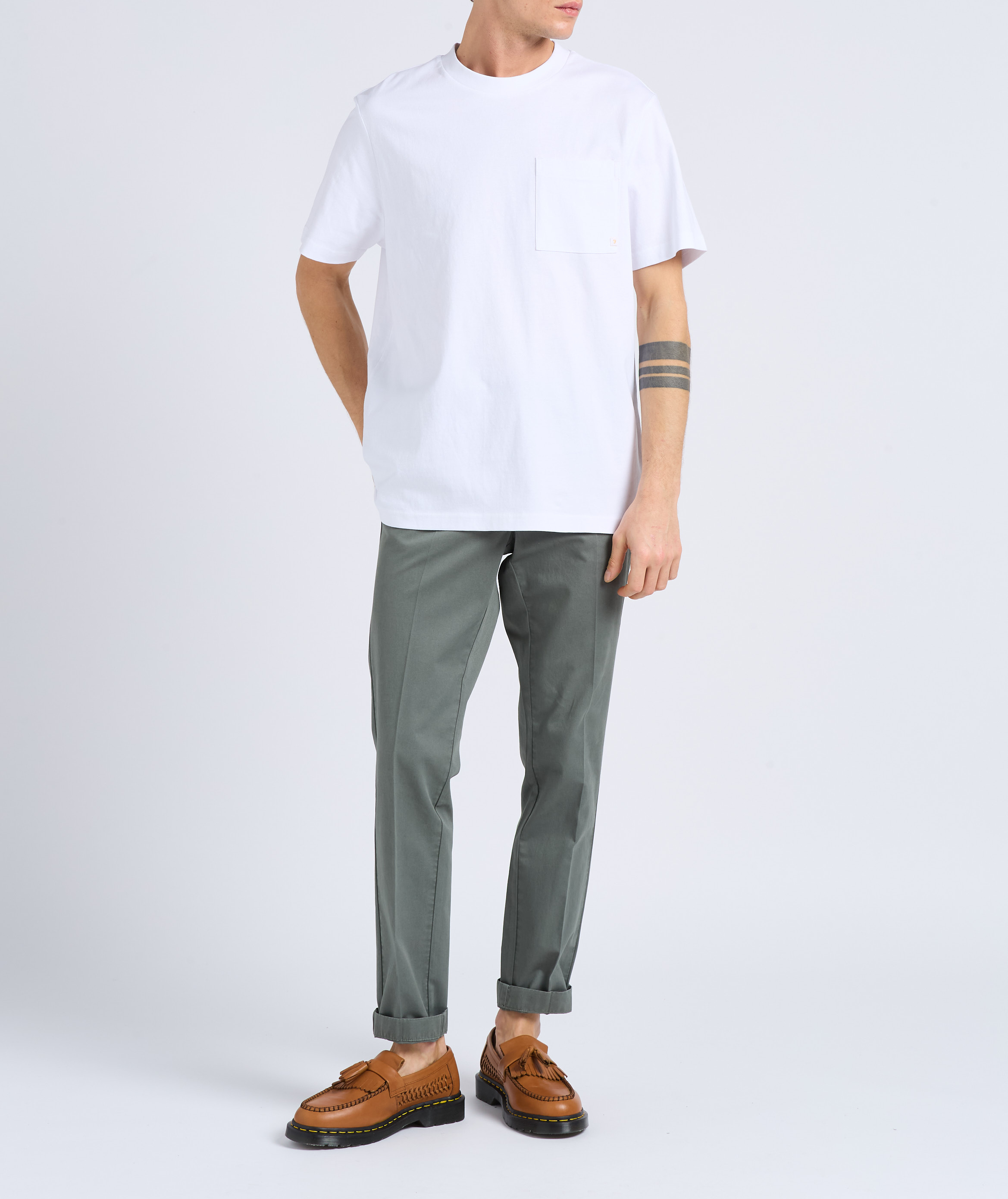 Organic cotton round-neck T-shirt FARAH White