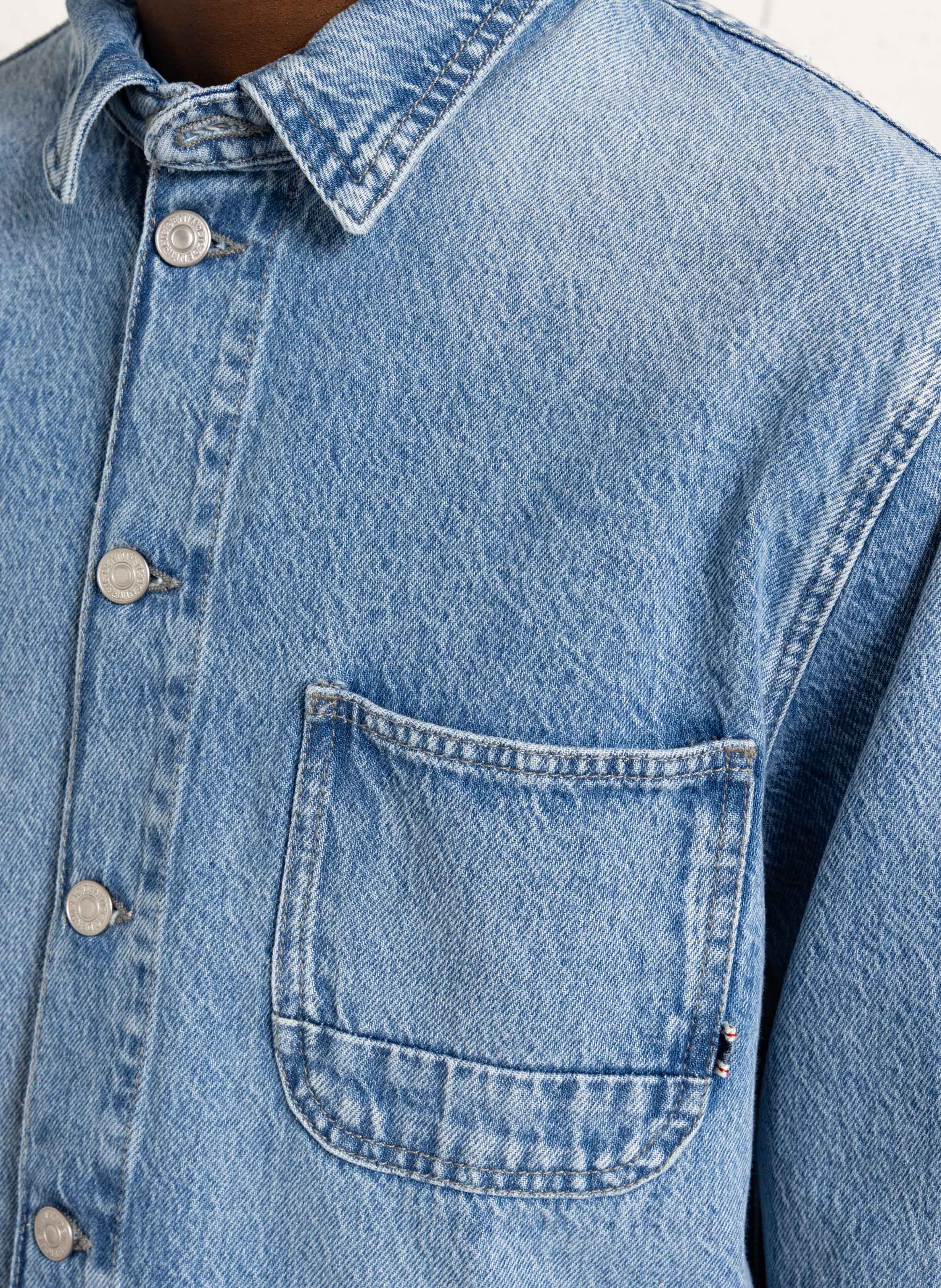 Oversized, katoenen overshirt LE TEMPS DES CERISES Blauw