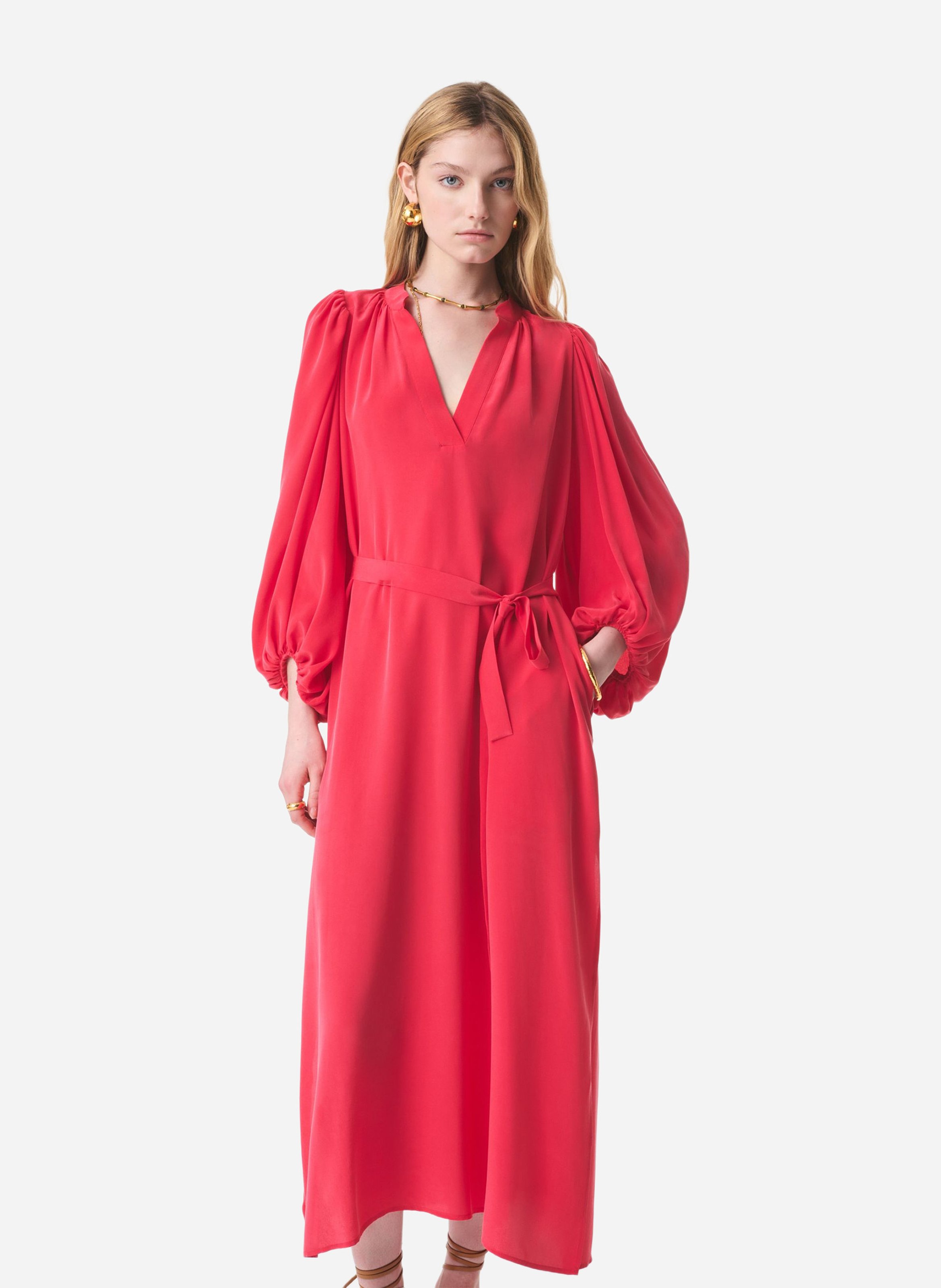 Flowy Silk Maxi Dress VANESSA BRUNO Pink