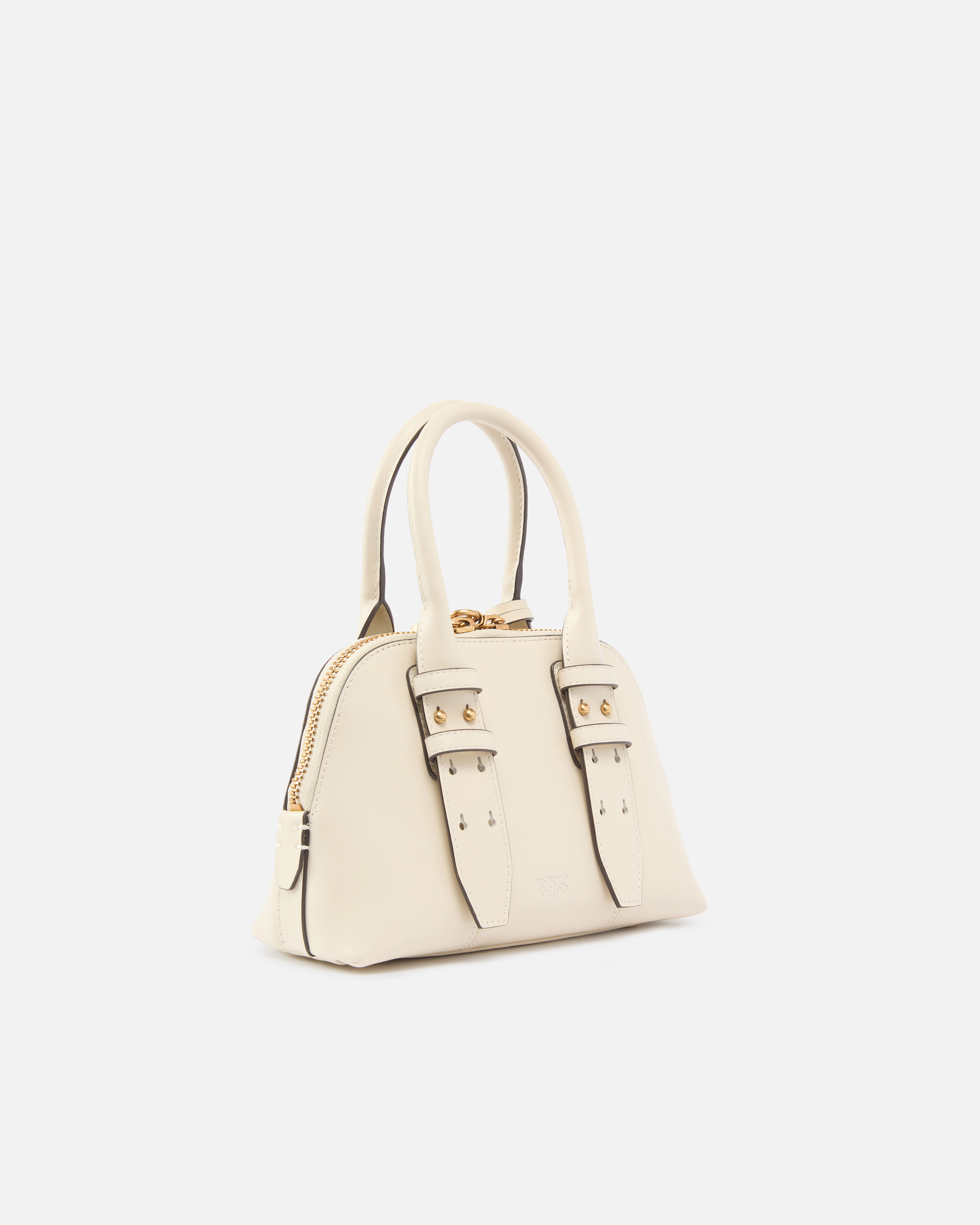 Sac bowling mini escape bag en cuir PINKO Blanc